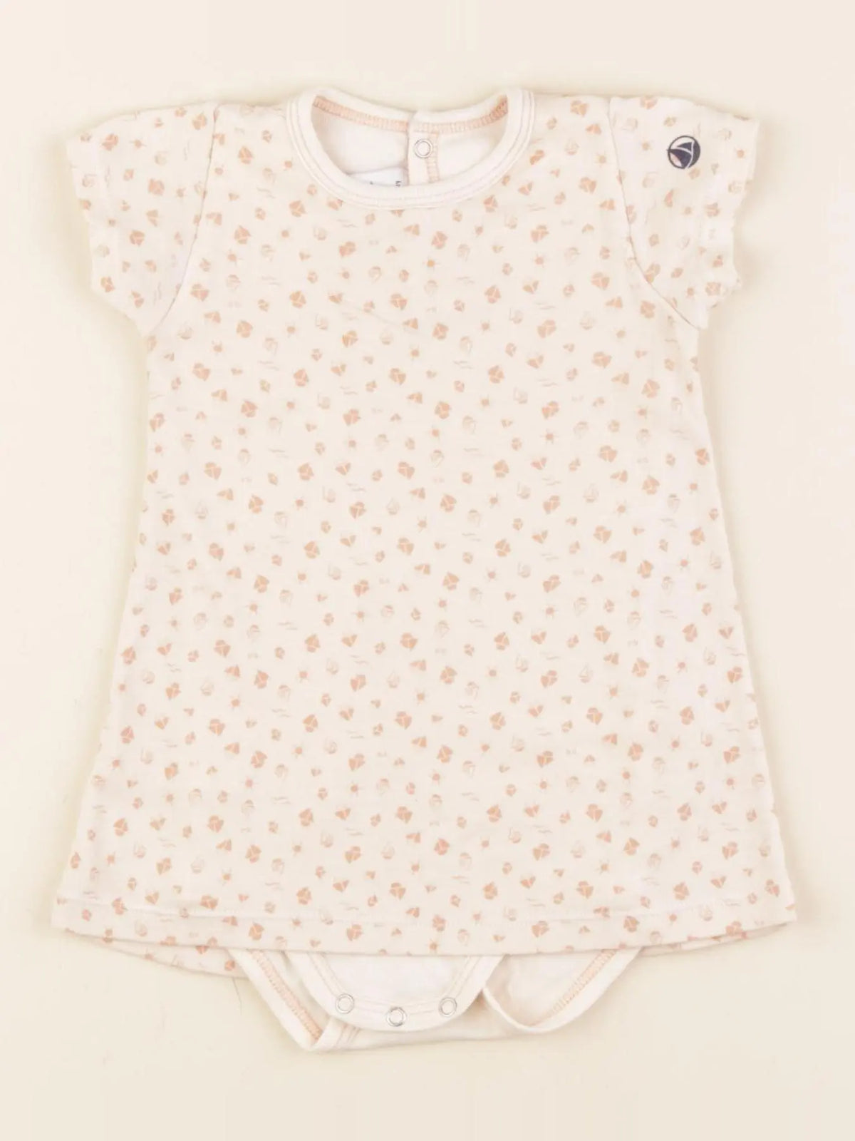 Petit Bateau - body robe orange - 6 mois