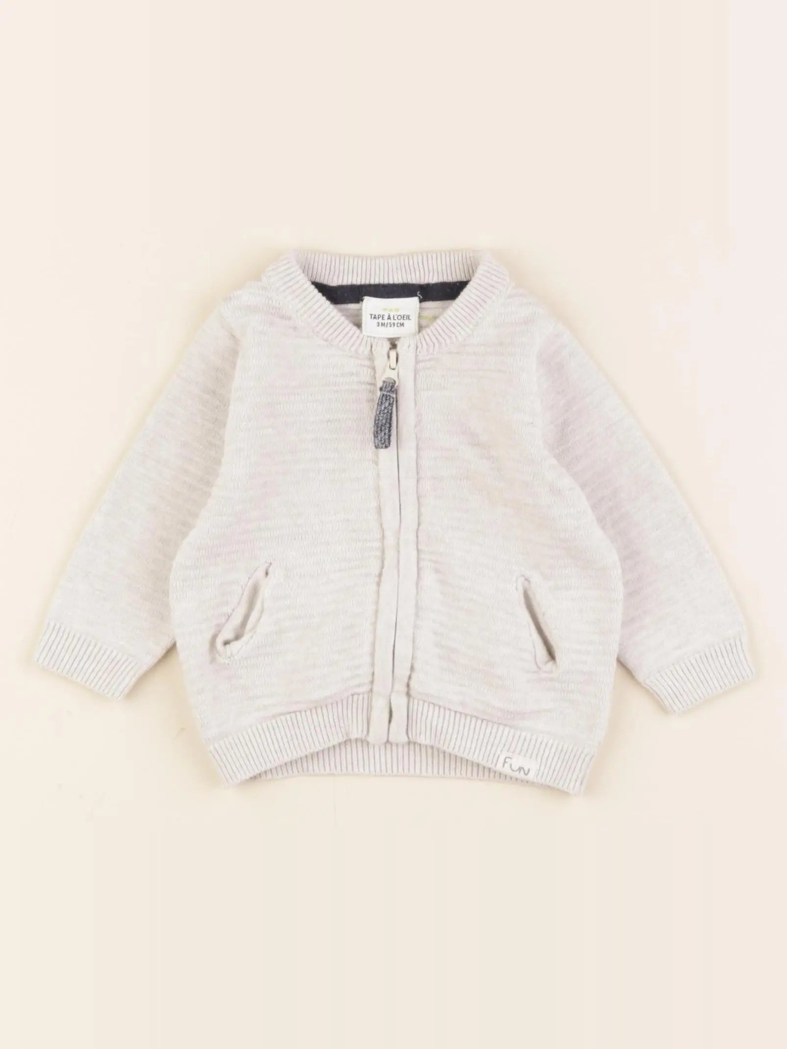 Tape à l'oeil - gilet beige - 3 mois