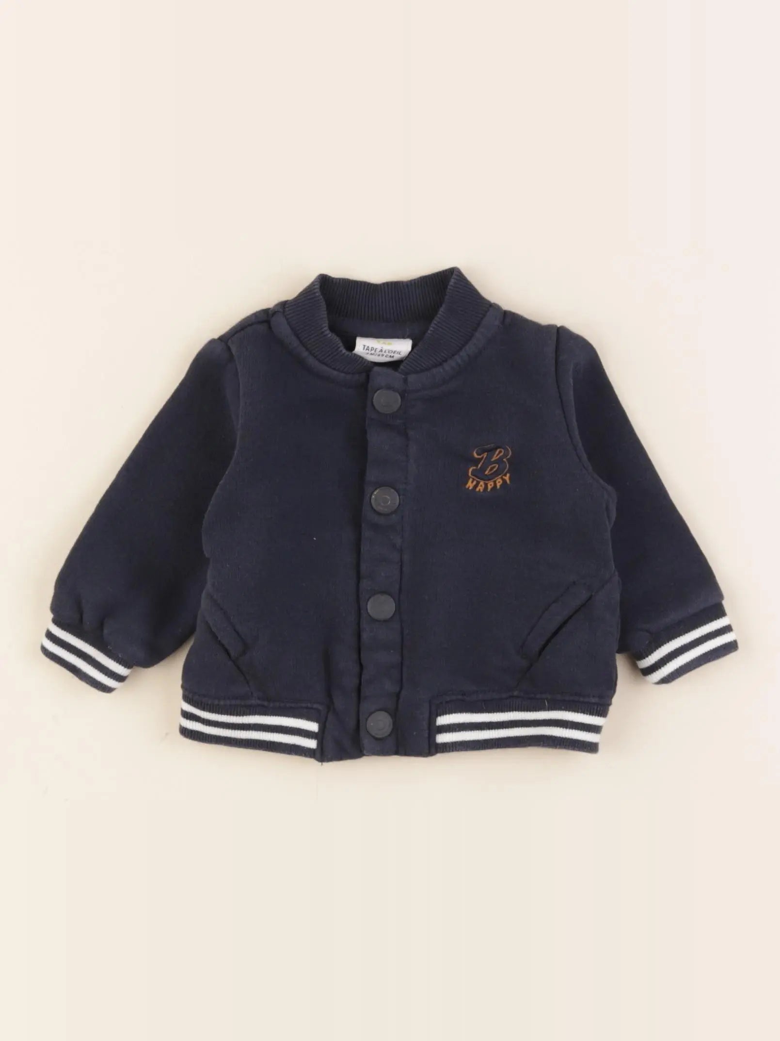 Tape à l'oeil - sweat bleu - 3 mois