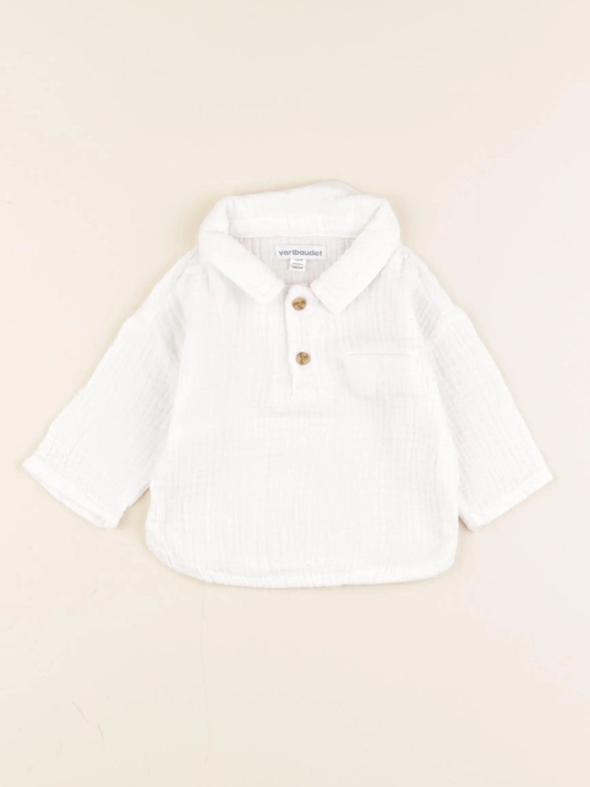 Vertbaudet - chemise blanc - 3 mois