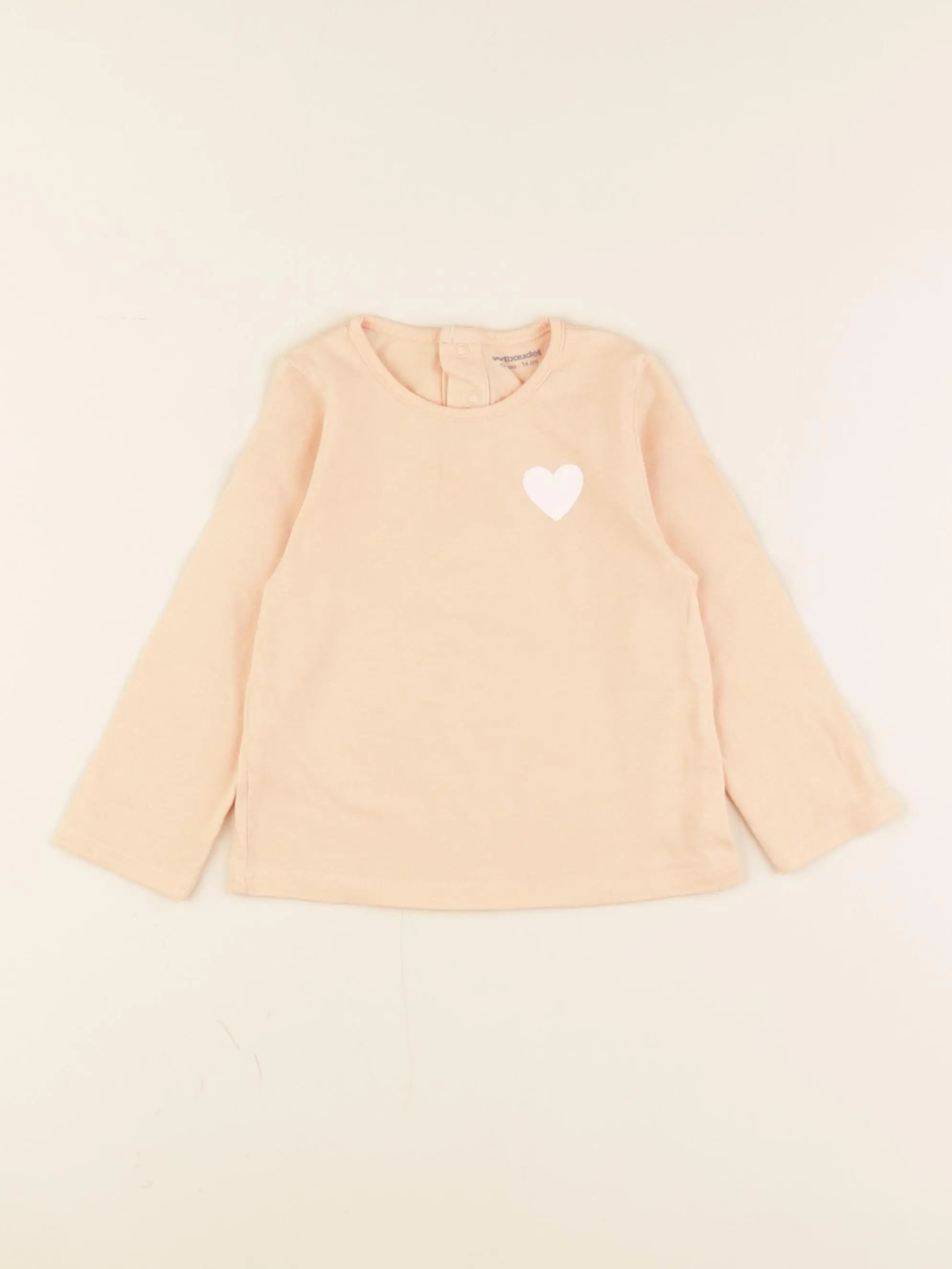 Vertbaudet - tee-shirt orange - 12 mois