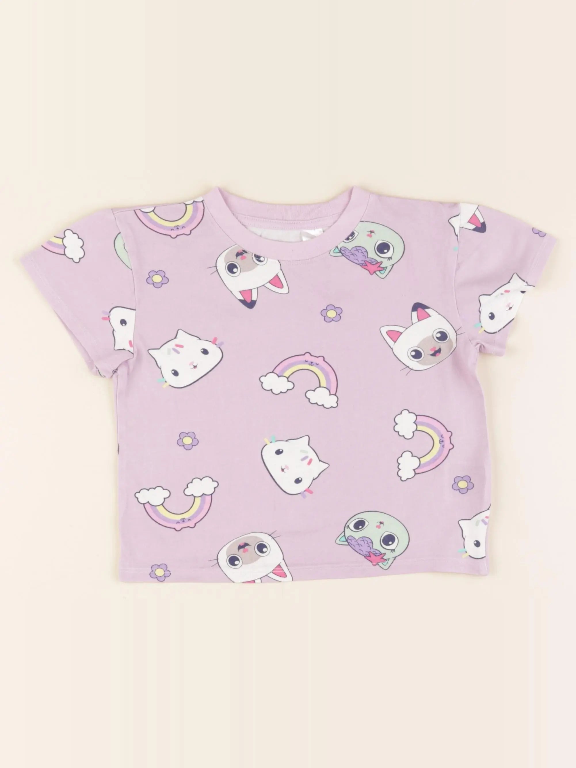 H&M - tee-shirt violet - 3/4 ans