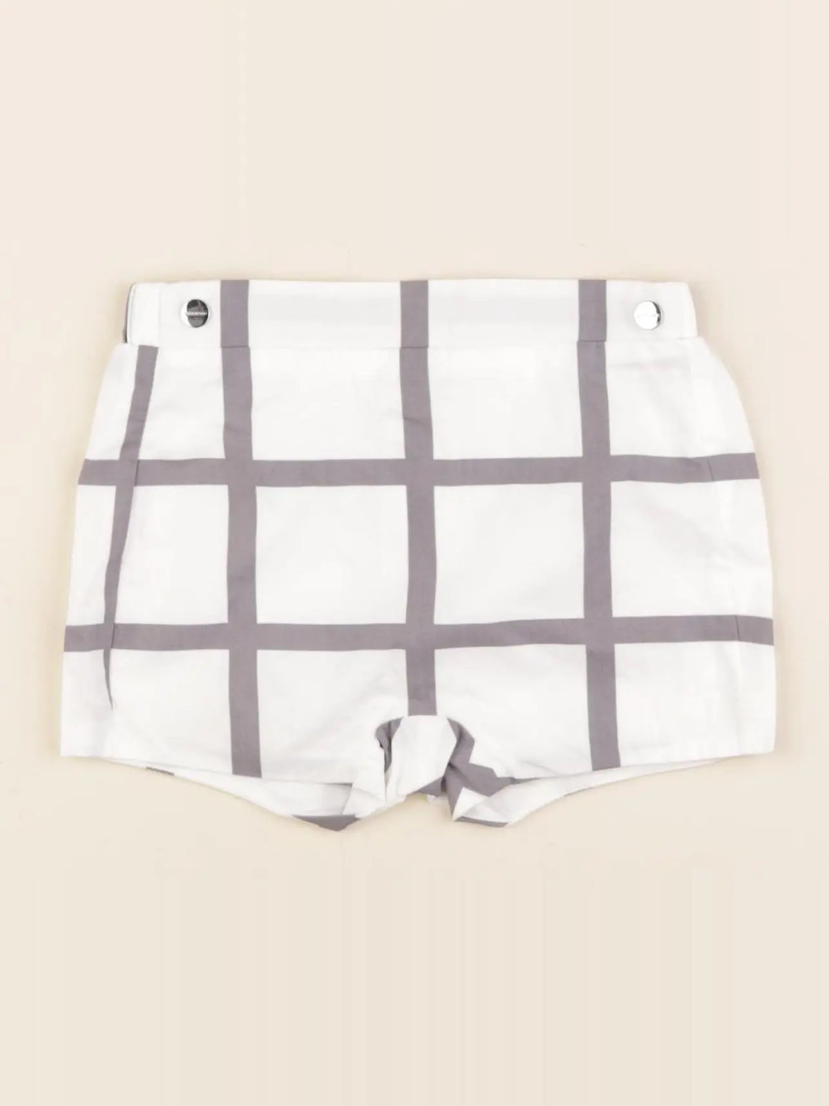 Jacadi - short blanc, gris - 6 mois