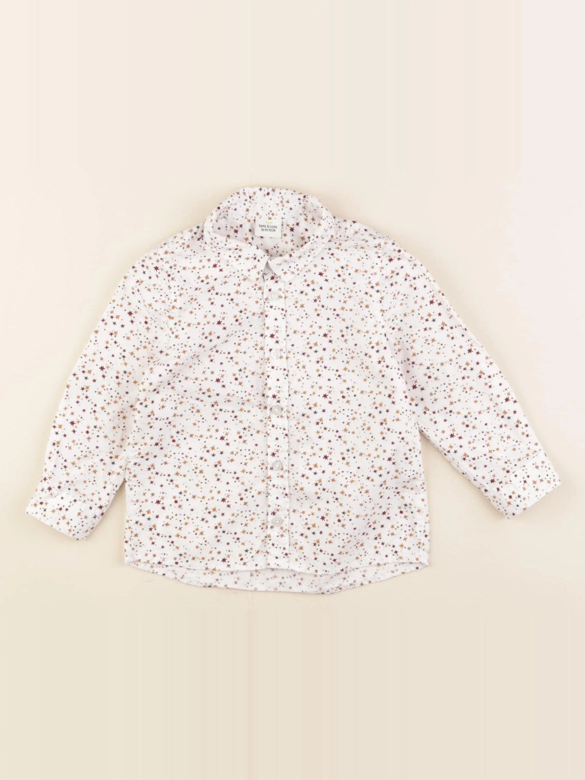 Tape à l'oeil - chemise blanc, marron - 36 mois