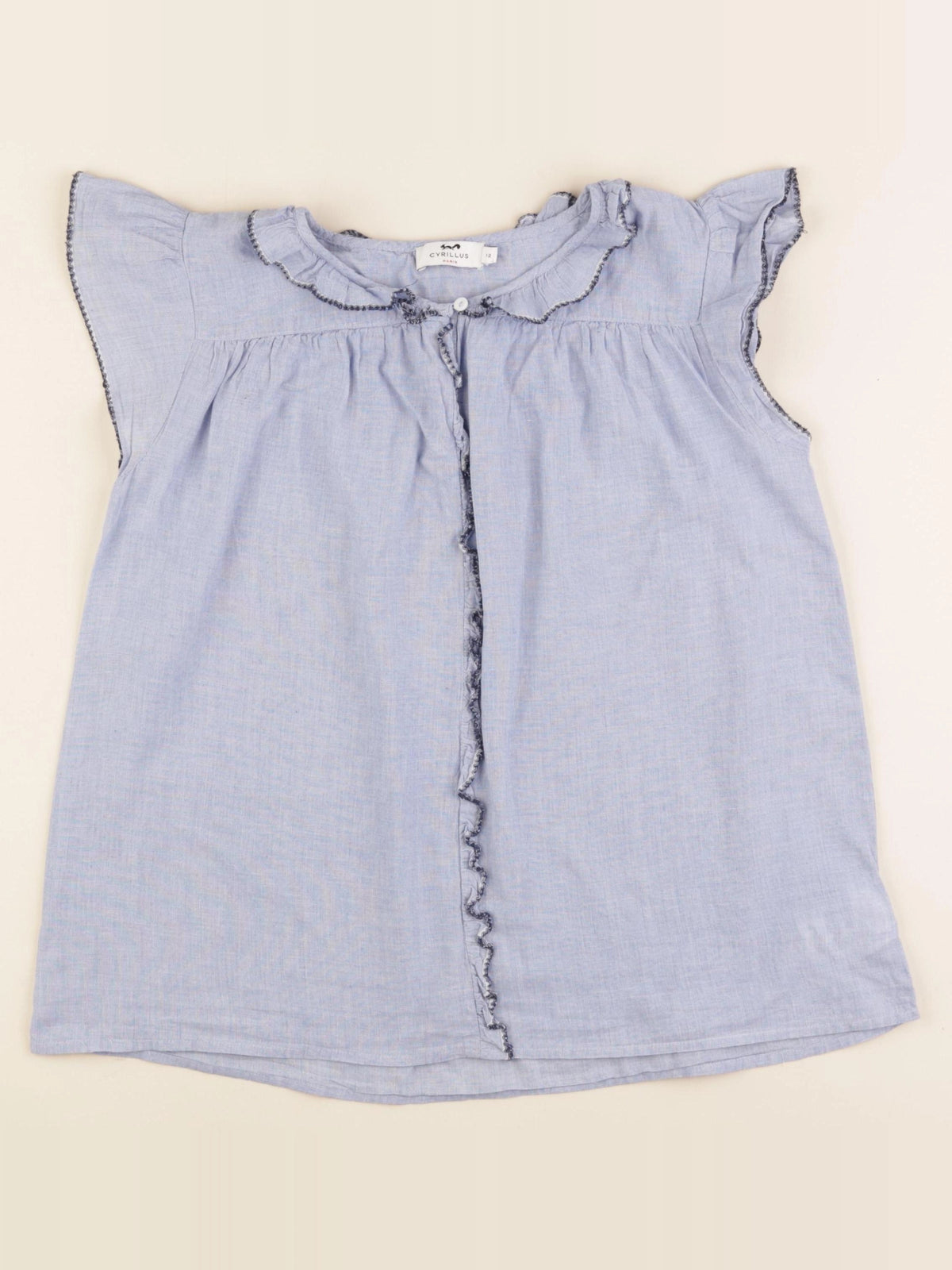 Cyrillus - blouse bleu - 12 ans