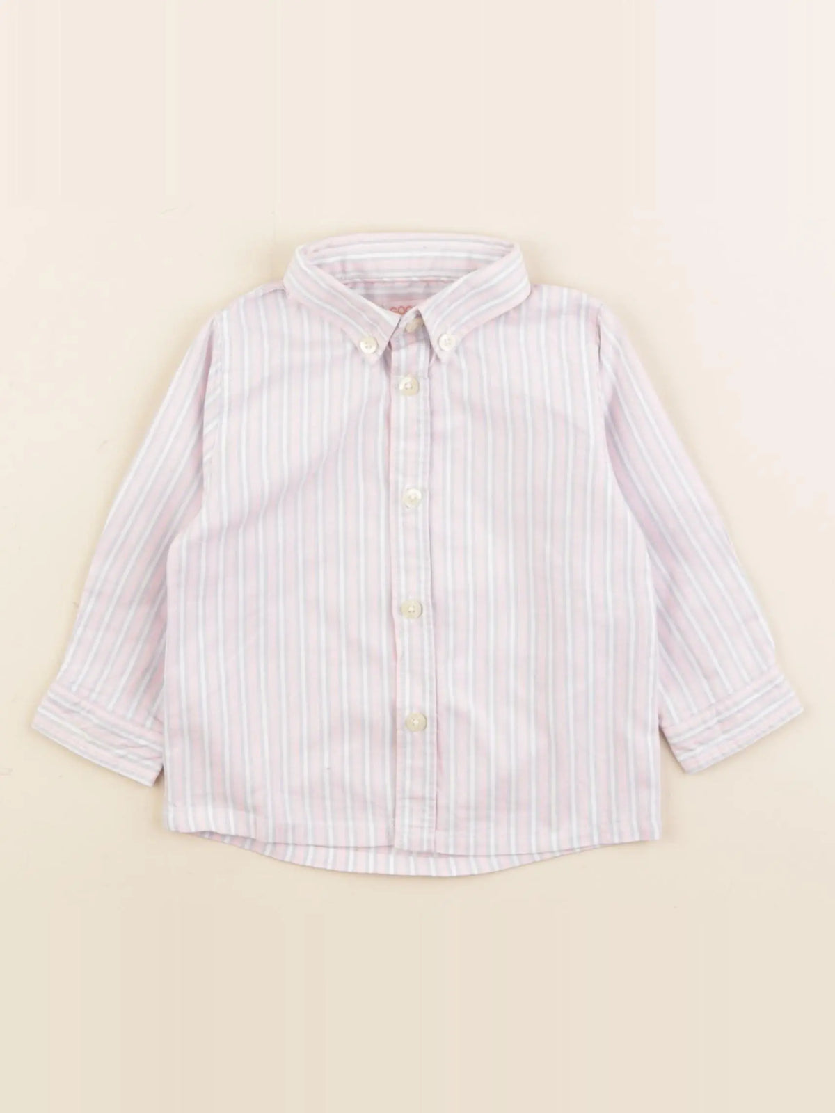 Gocco - chemise bleu, rose - 9/12 mois