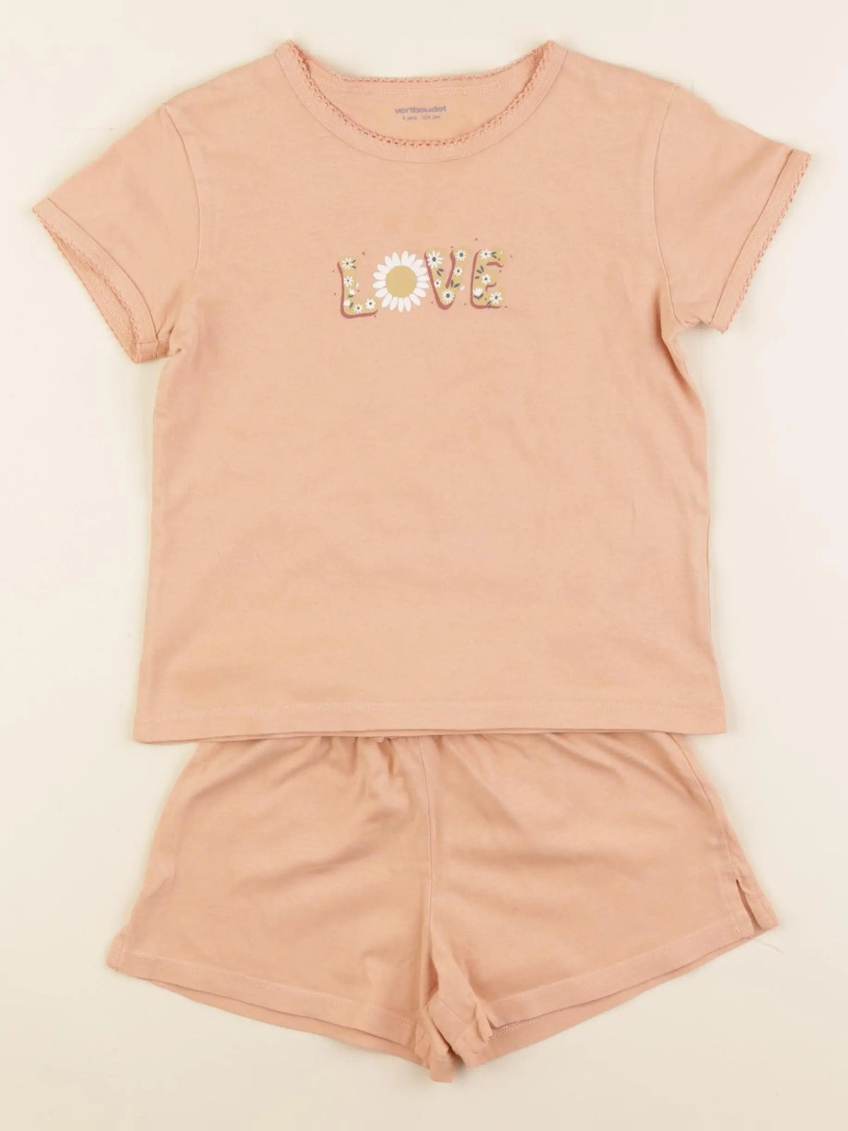 Vertbaudet - pyjama coton orange - 4 ans
