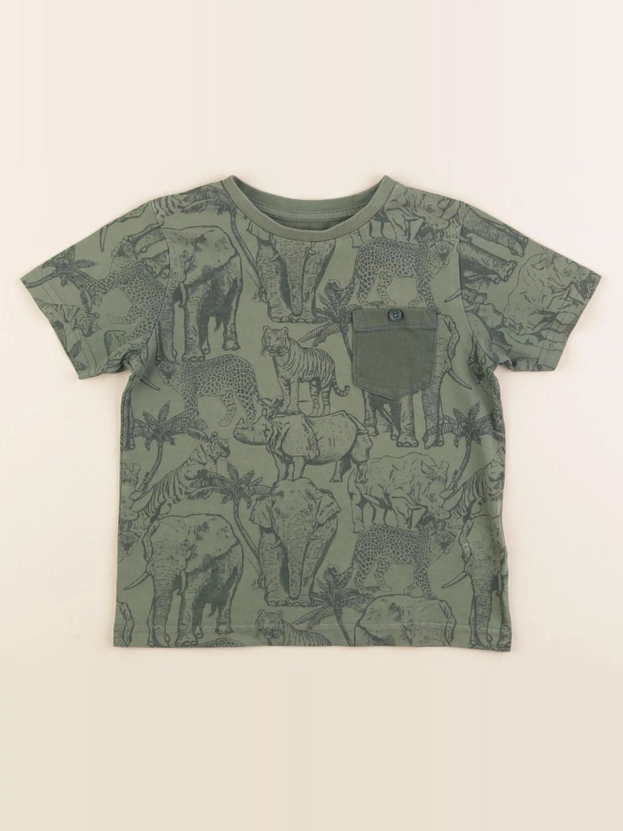 Vertbaudet - tee-shirt vert - 5 ans