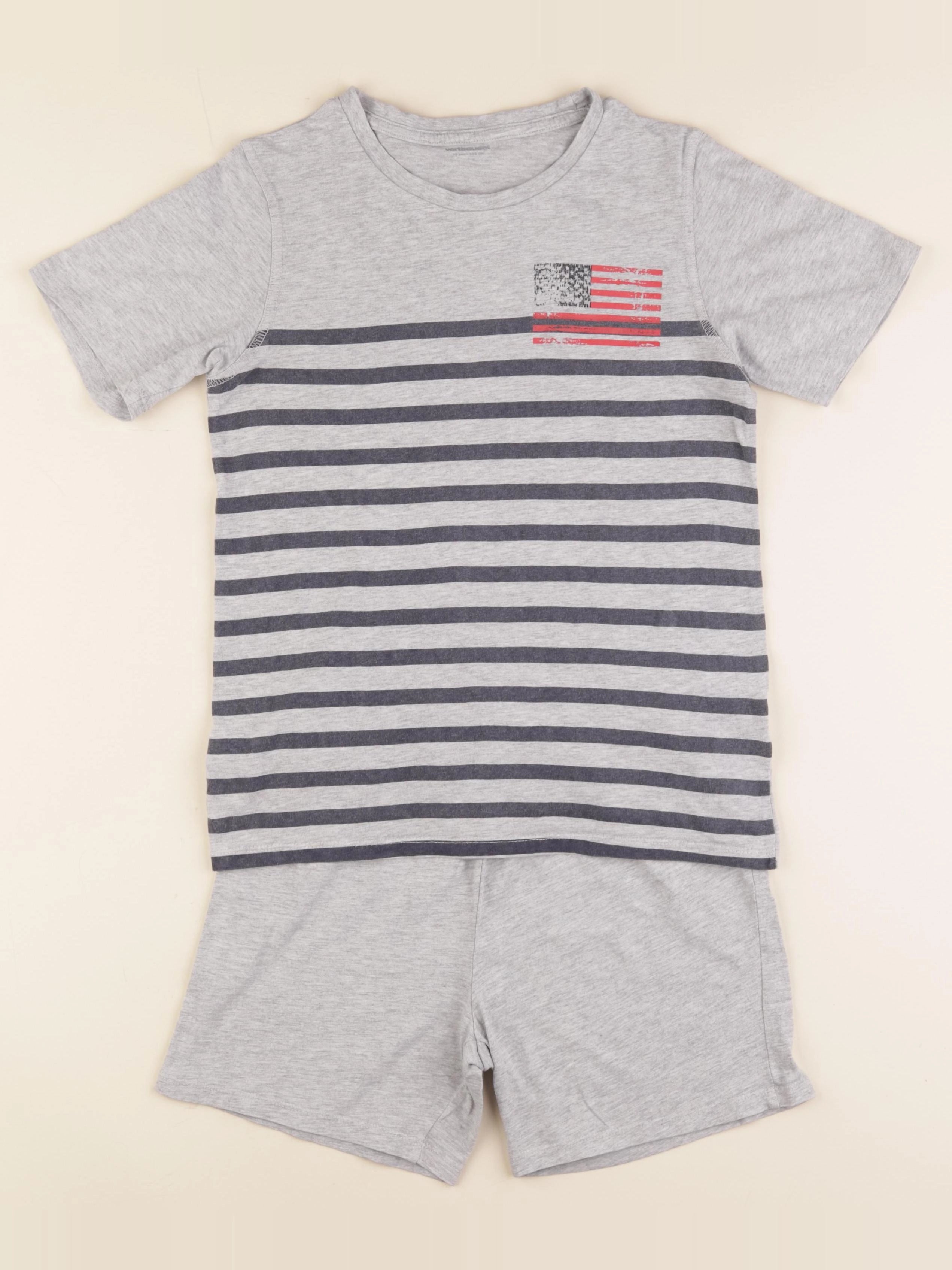 Vertbaudet - pyjama coton gris - 10 ans