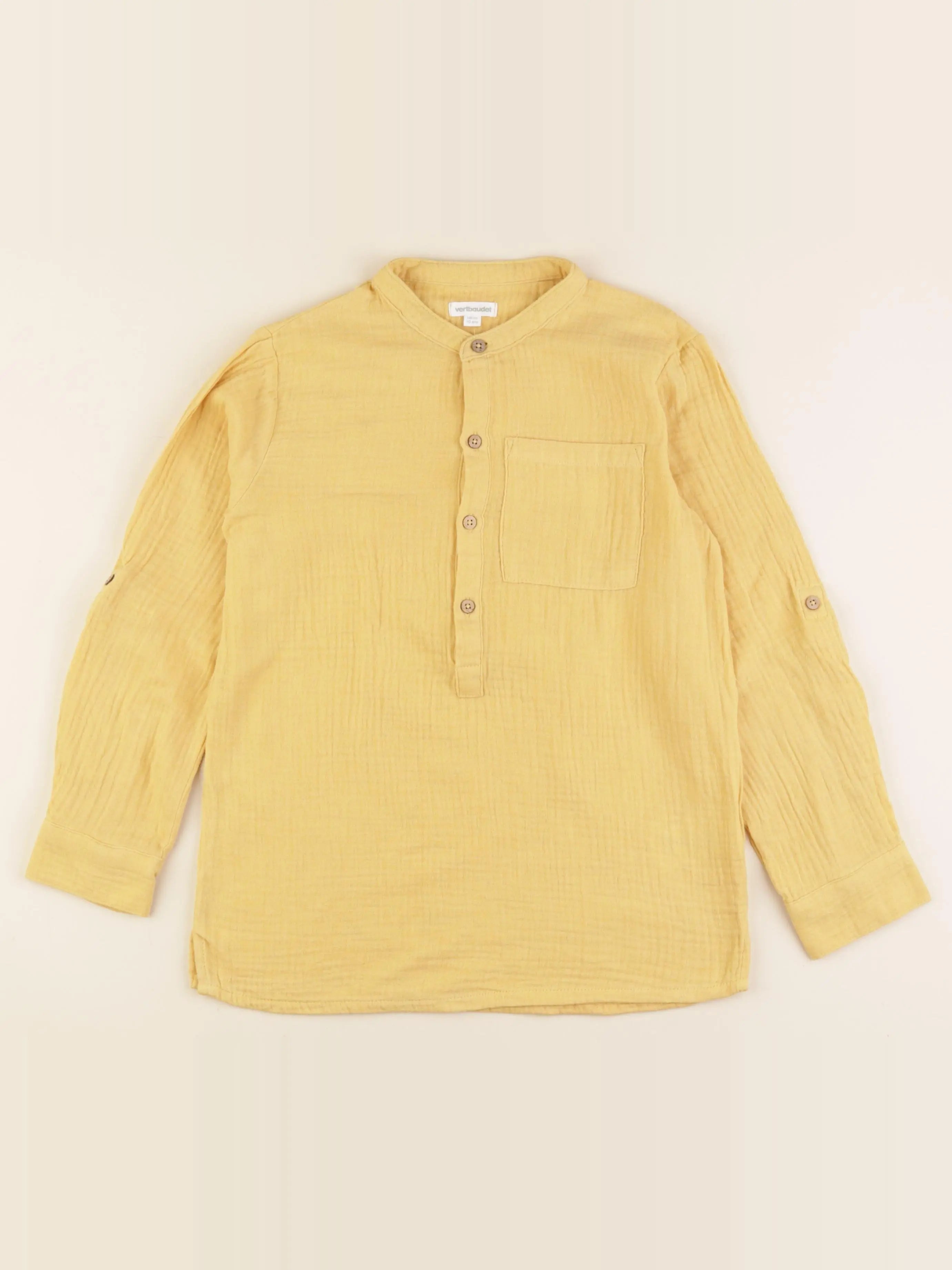 Vertbaudet - chemise jaune - 10 ans