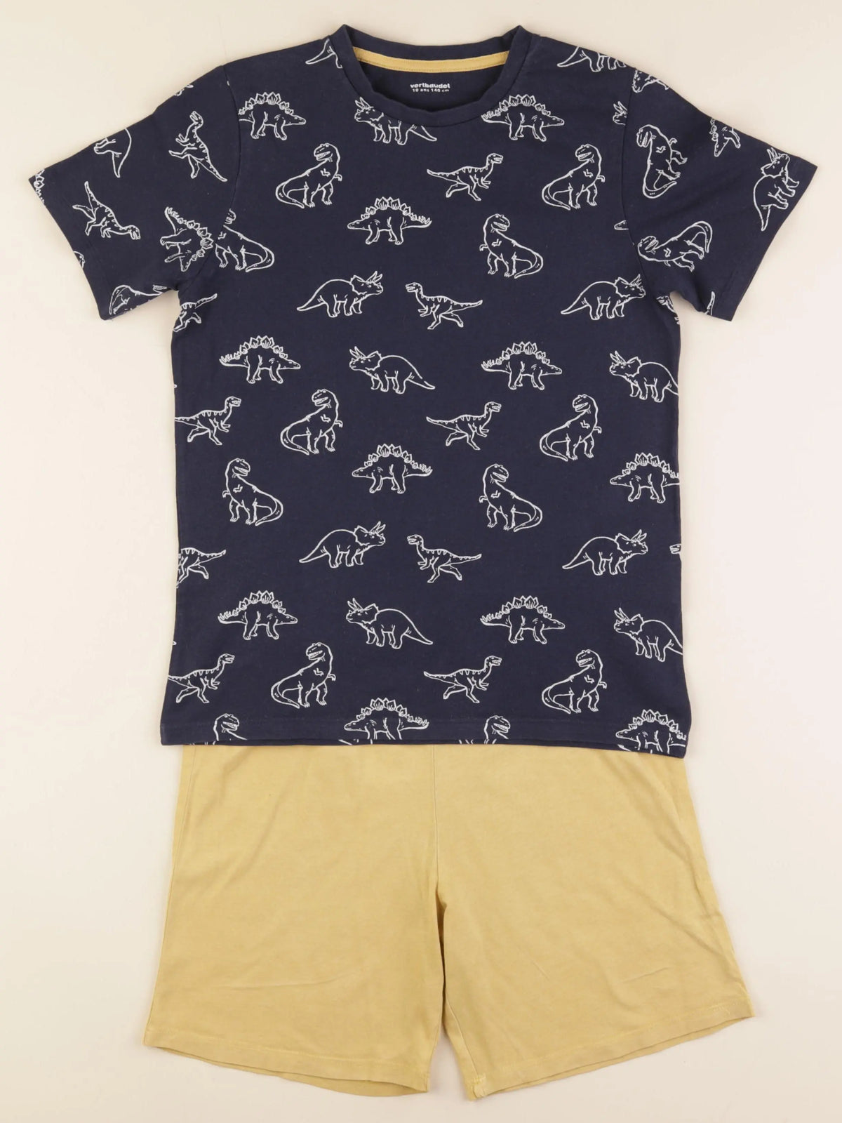 Vertbaudet - pyjama coton bleu, jaune - 10 ans