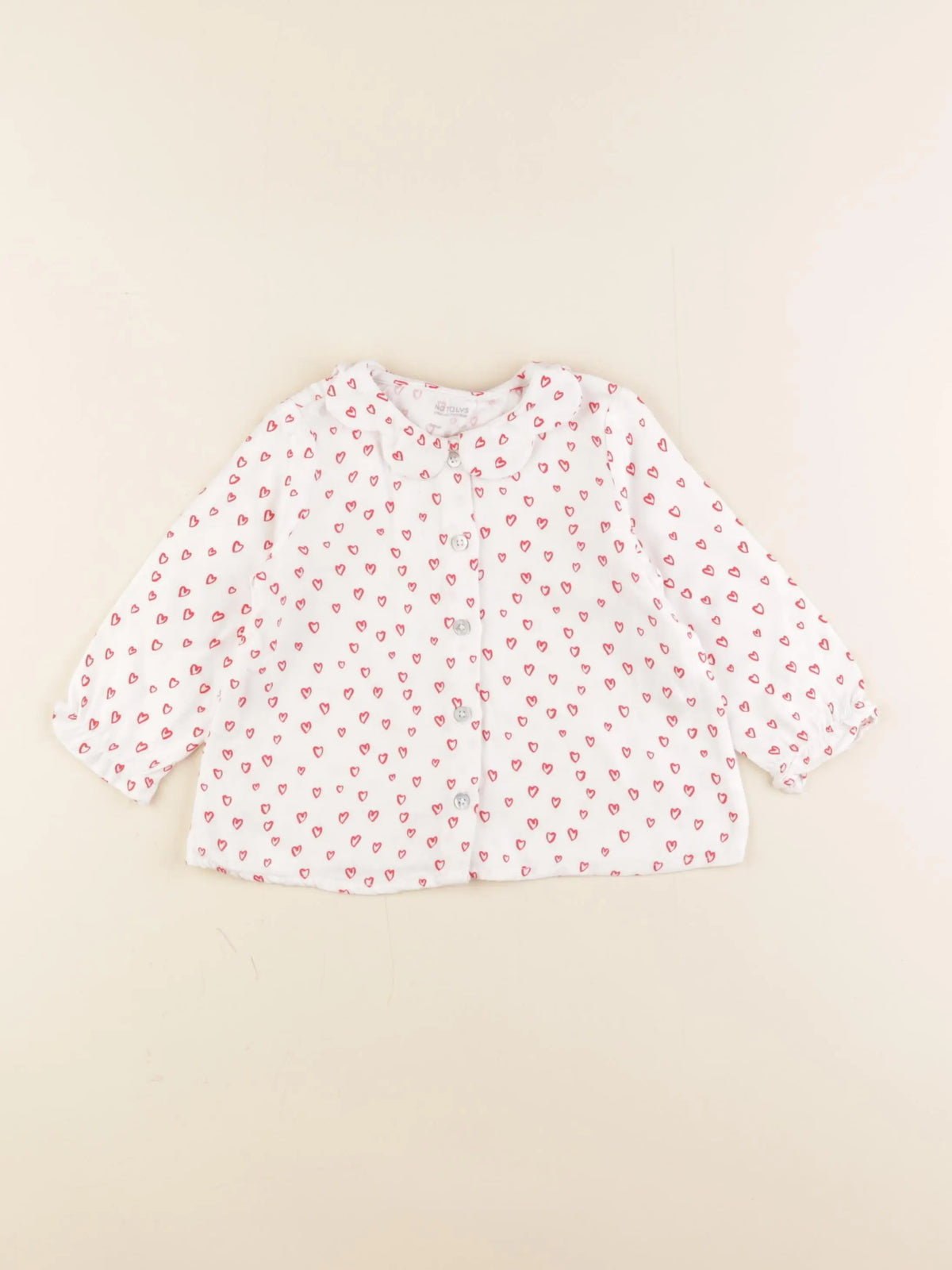 Natalys - blouse blanc, rouge - 9 mois