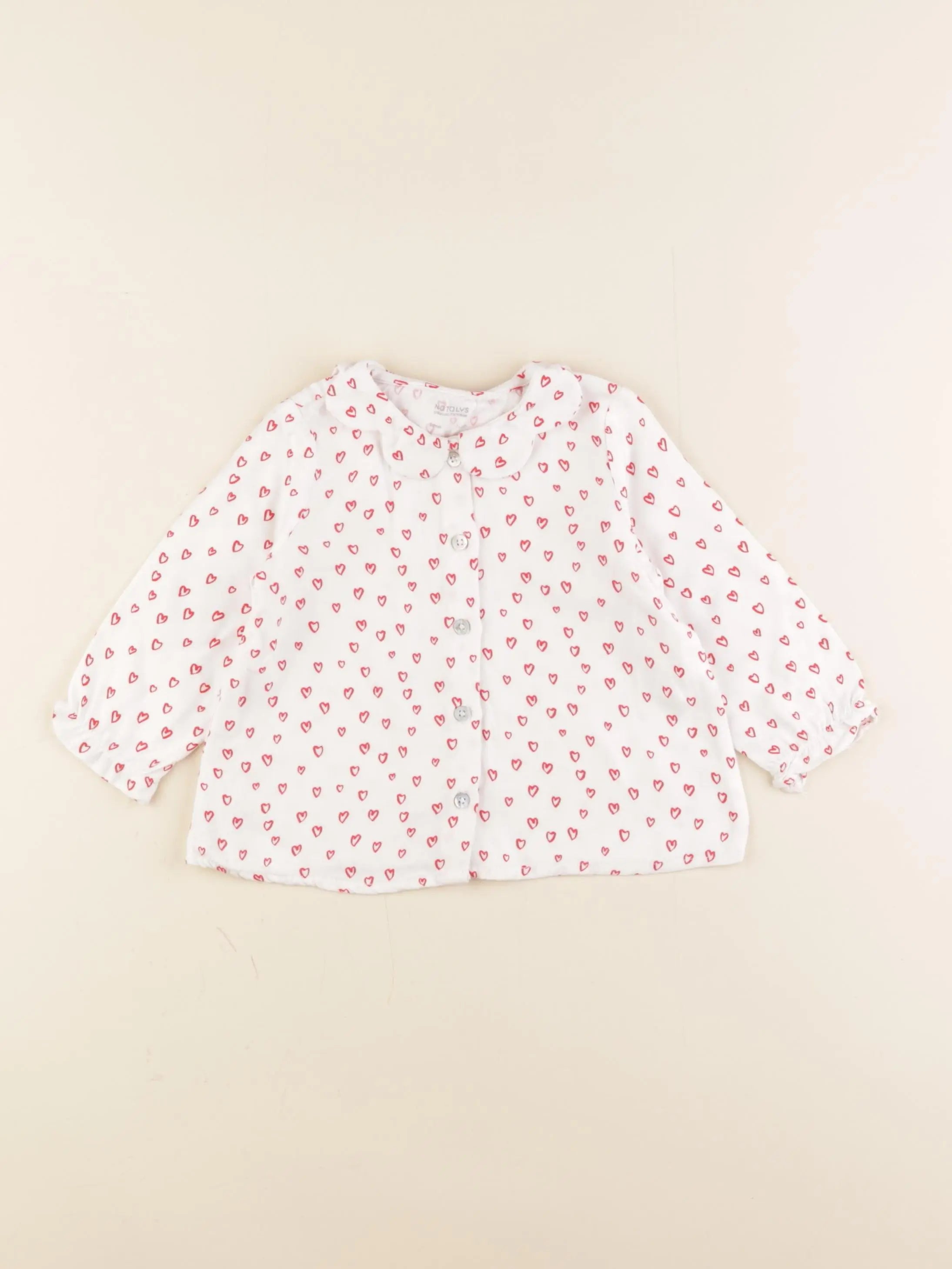 Natalys - blouse blanc, rouge - 9 mois