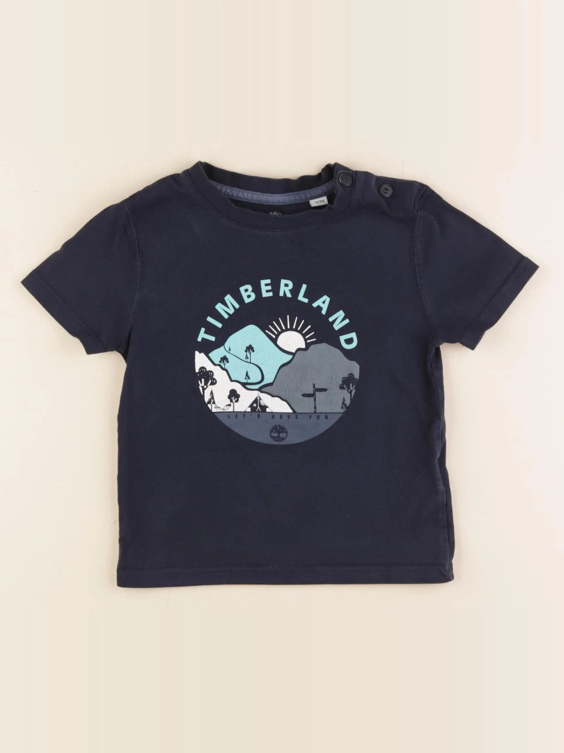 Timberland - tee-shirt bleu - 3 ans
