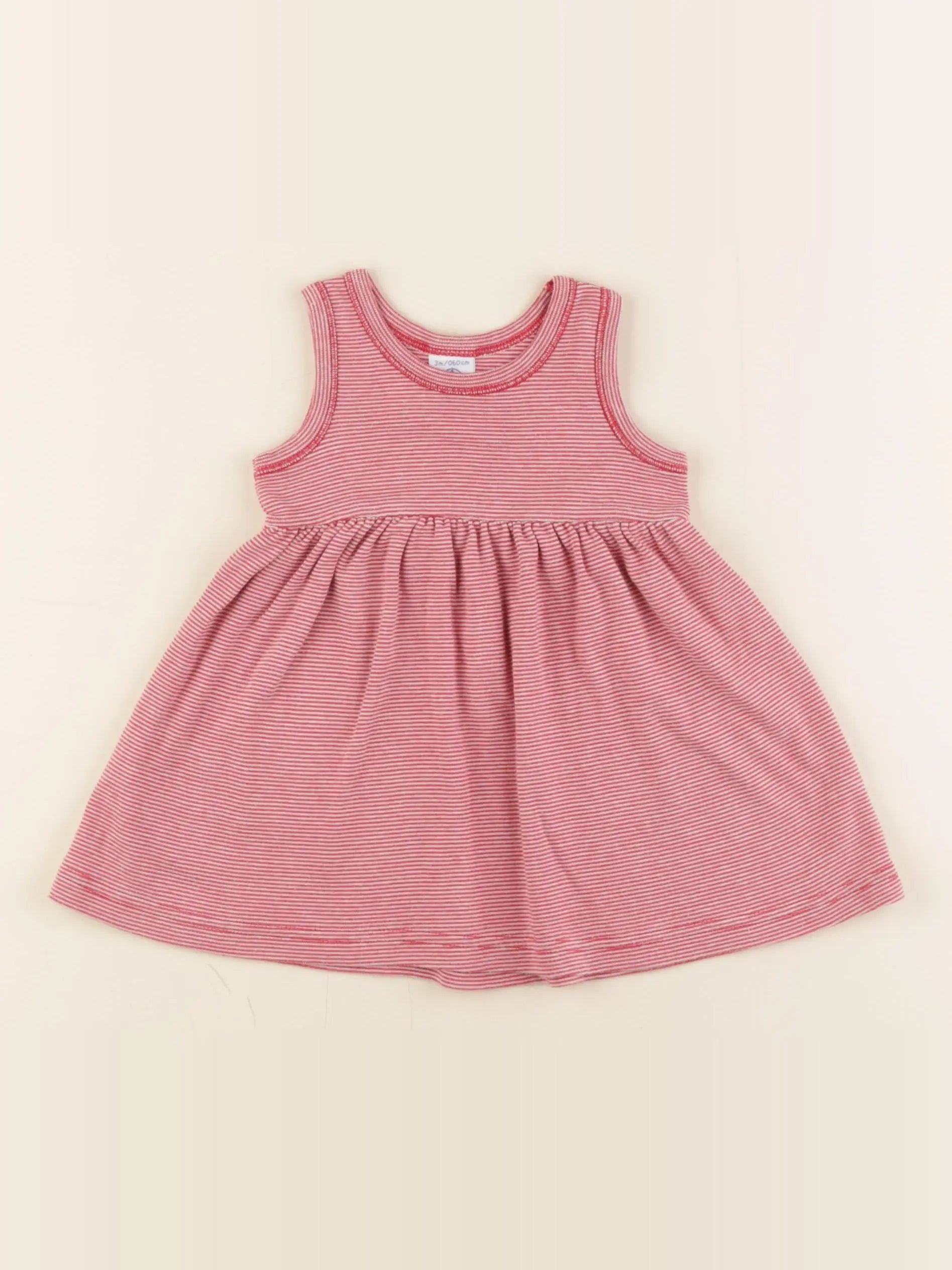Petit Bateau - robe rouge - 3 mois