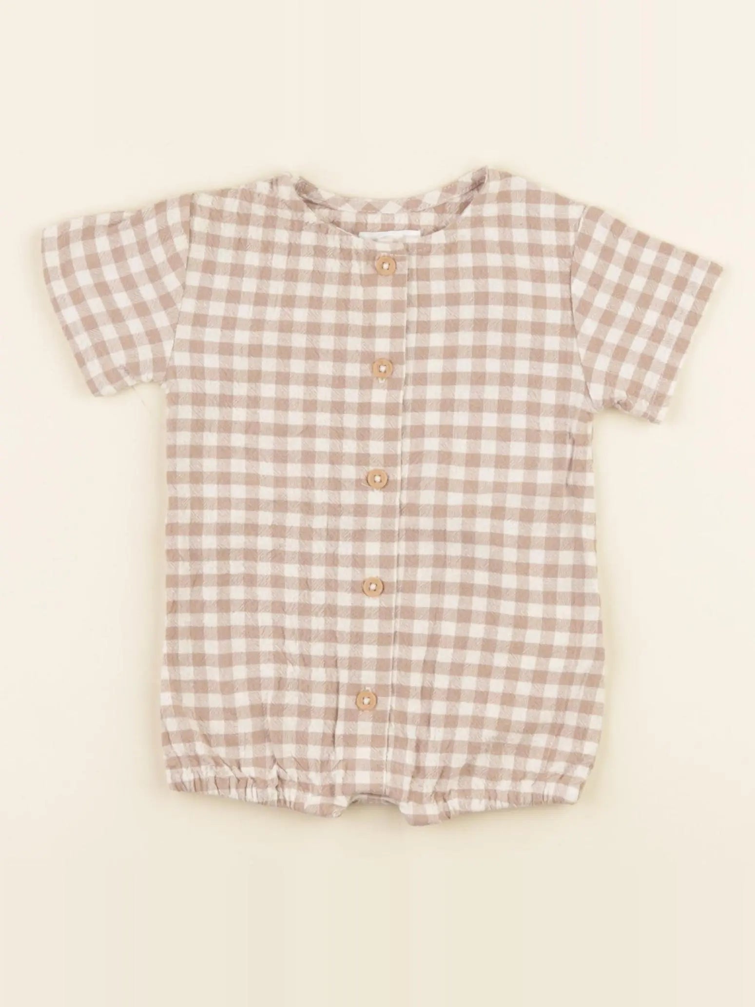 Vertbaudet - combinaison beige - 1 mois