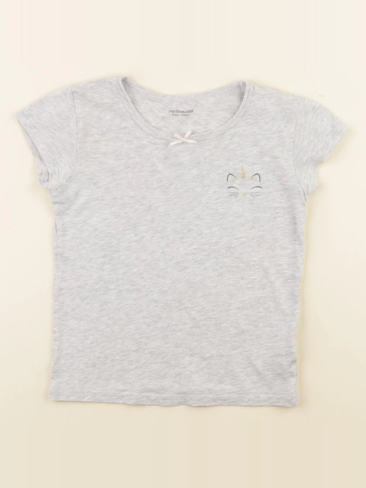 Vertbaudet - maillot de corps gris - 8 ans