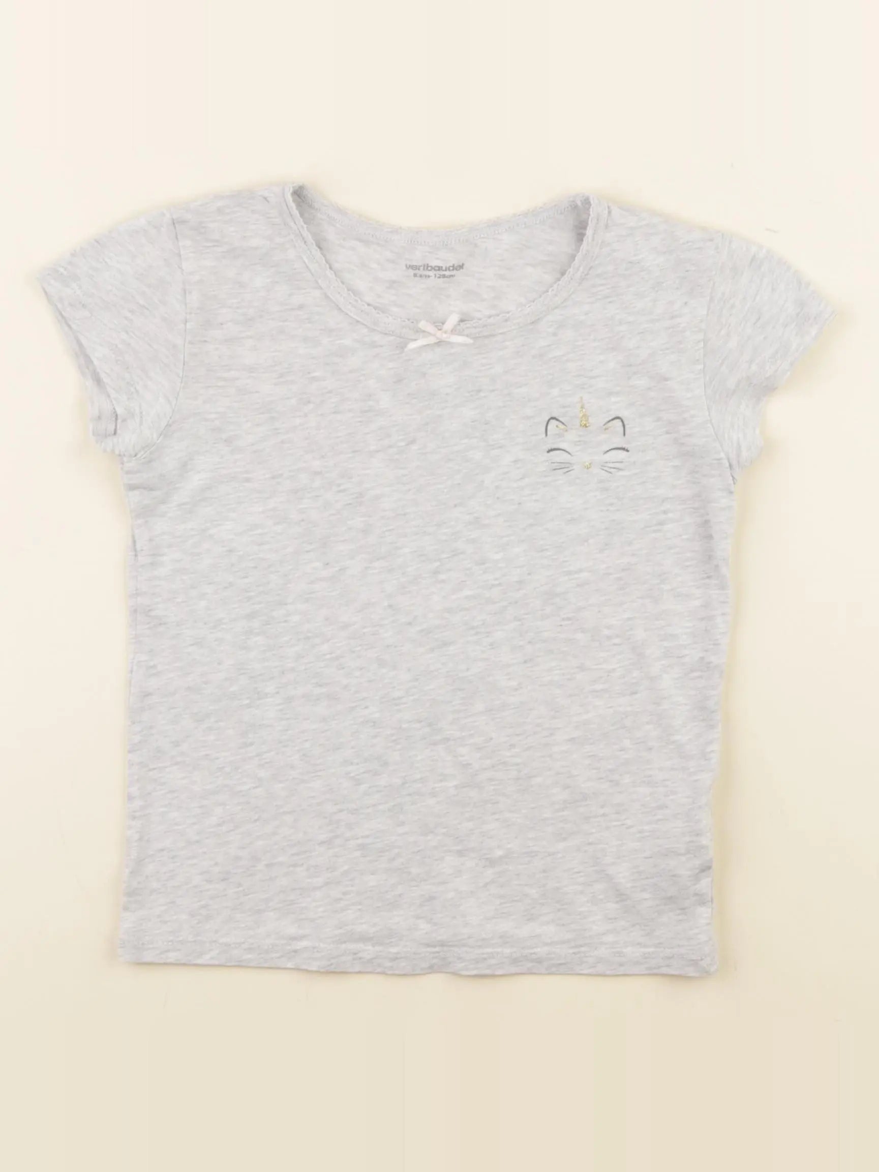 Vertbaudet - maillot de corps gris - 8 ans