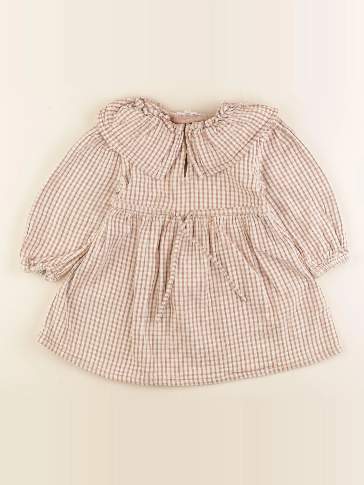 Vertbaudet - robe beige - 3 ans