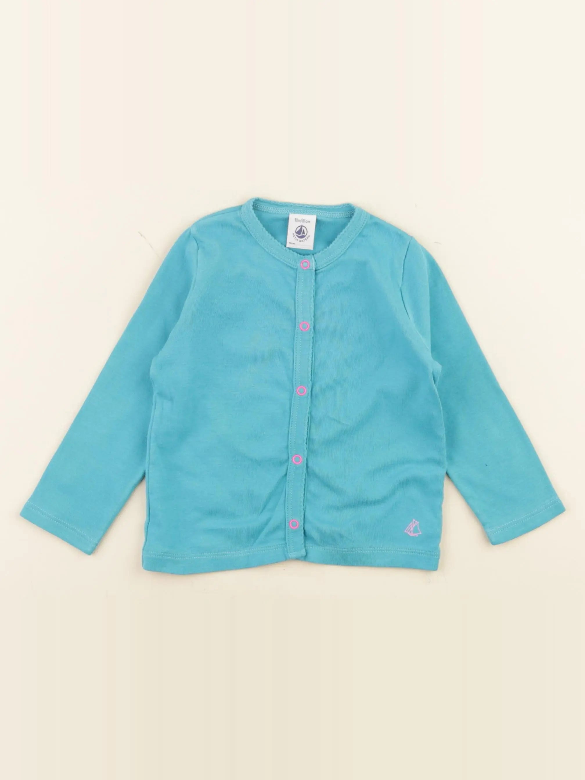 Petit Bateau - tee-shirt bleu - 18 mois