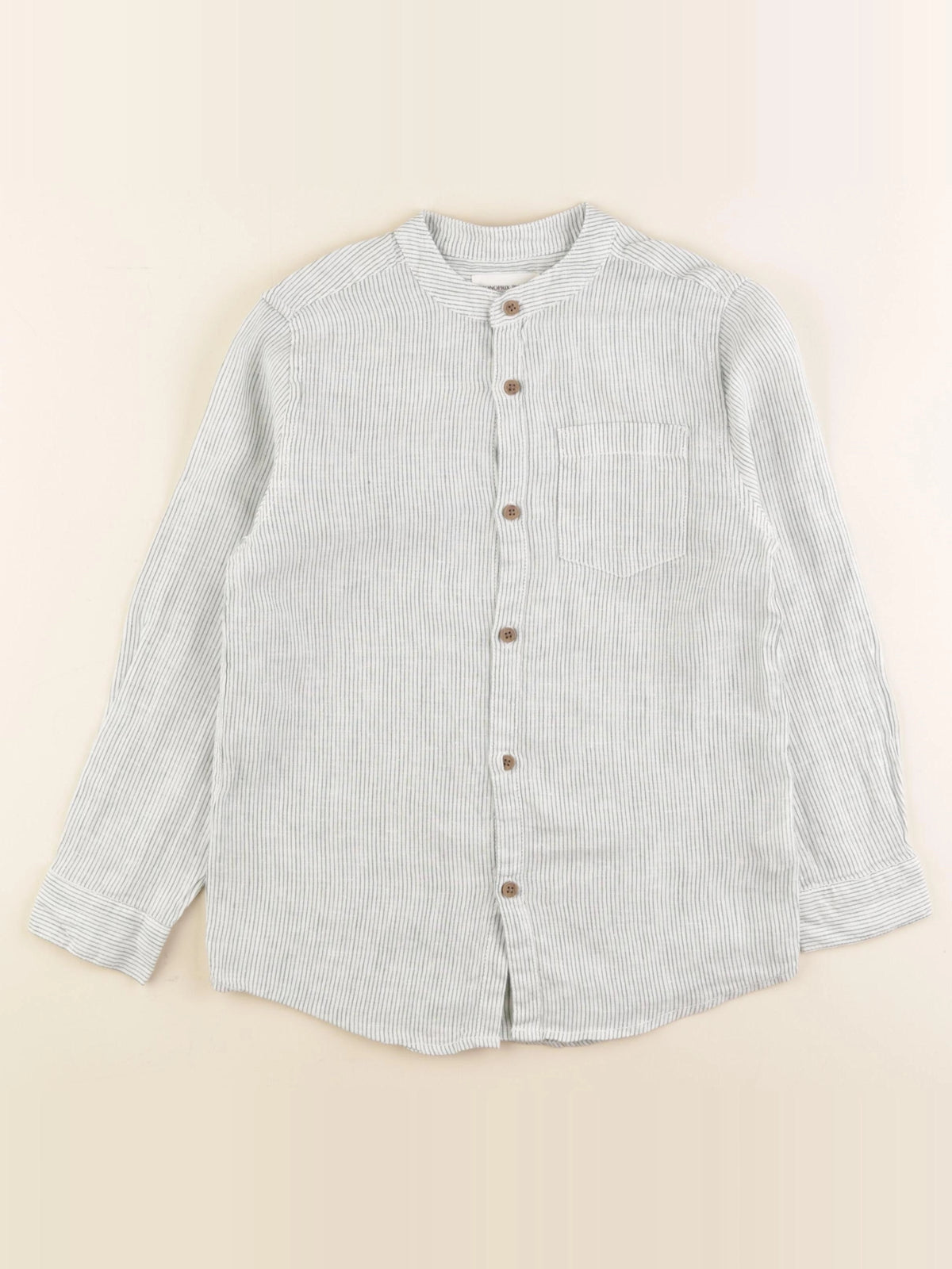 Monoprix - chemise vert, blanc - 8 ans