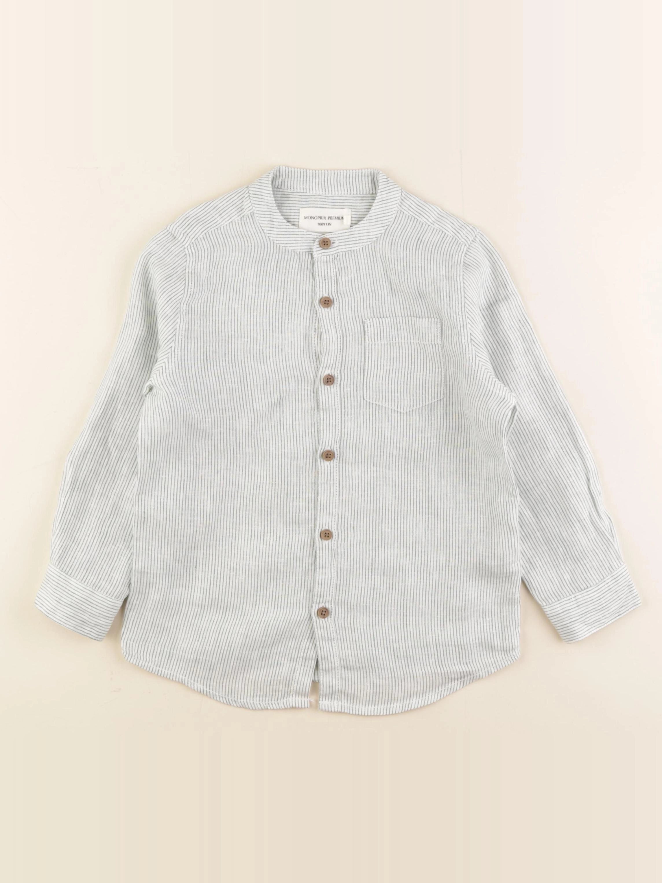 Monoprix - chemise vert - 4 ans