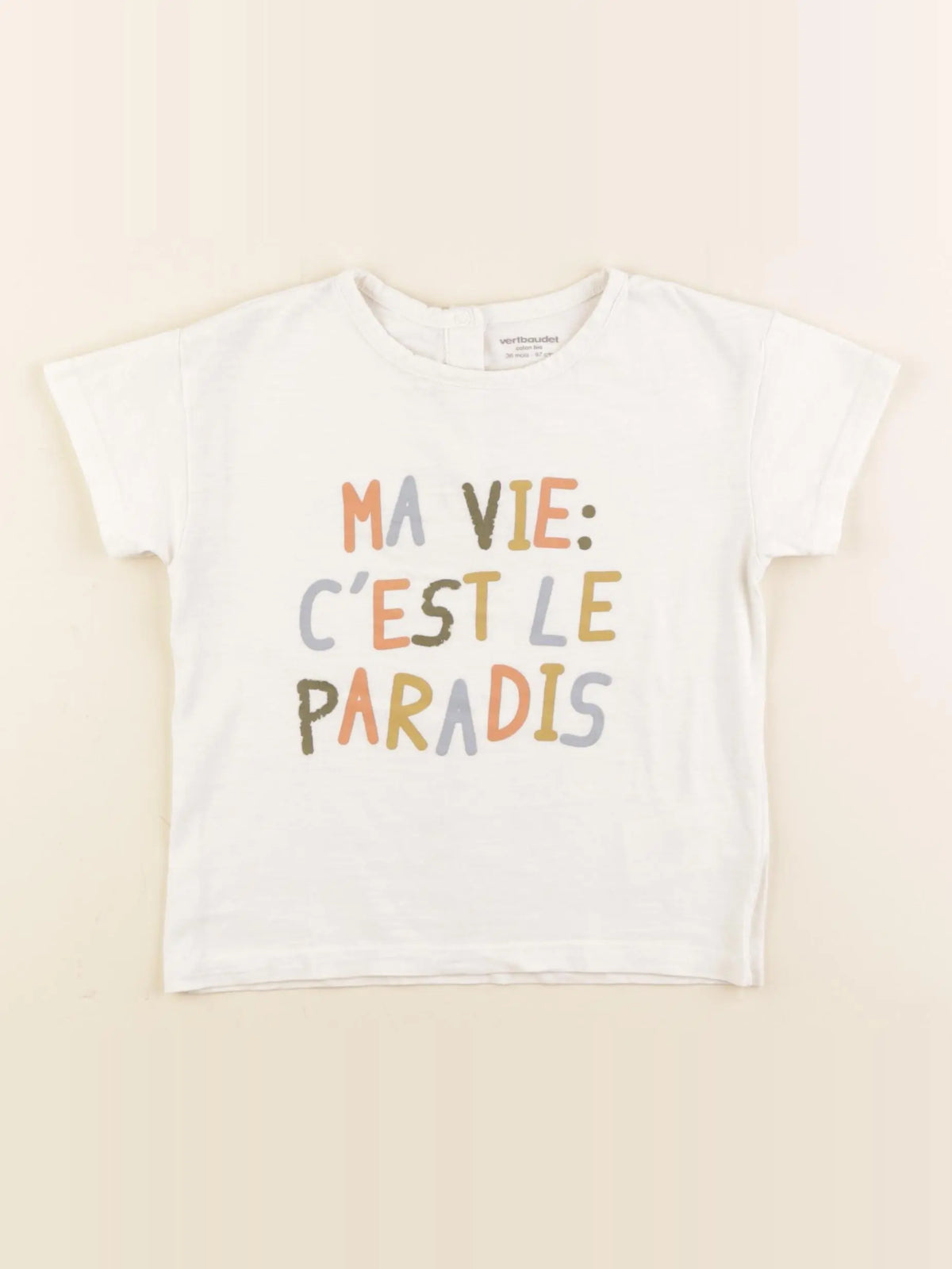 Vertbaudet - tee-shirt multicolore - 36 mois