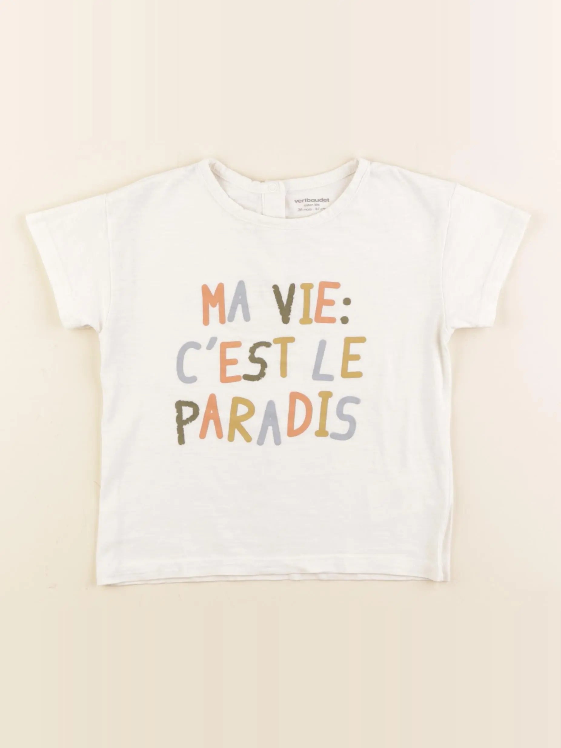 Vertbaudet - tee-shirt multicolore - 36 mois