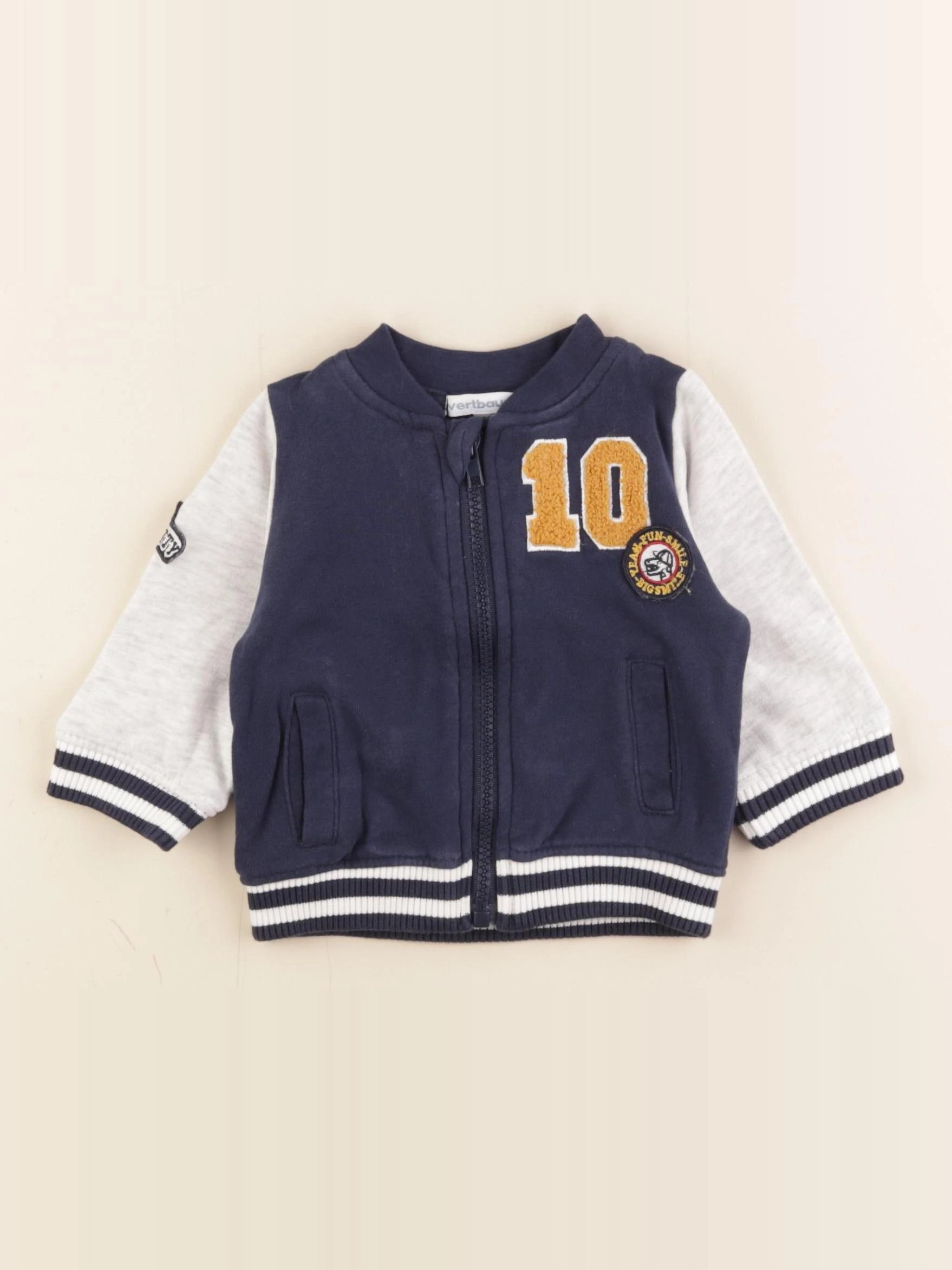 Vertbaudet - sweat bleu - 6 mois