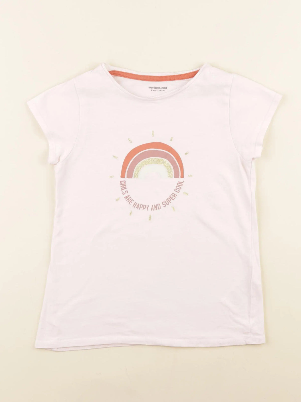 Vertbaudet - tee-shirt rose - 8 ans