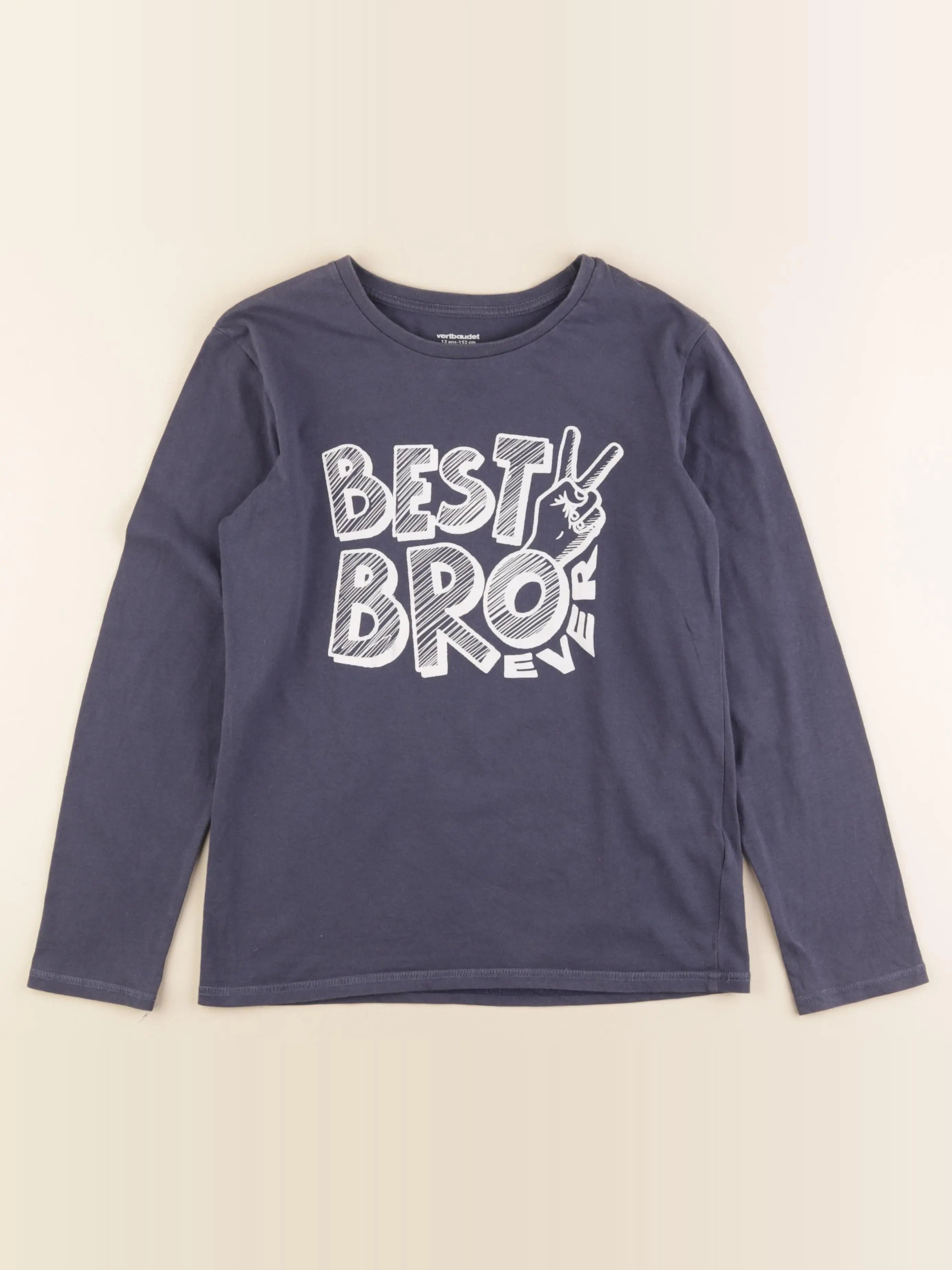 Vertbaudet - tee-shirt bleu - 12 ans