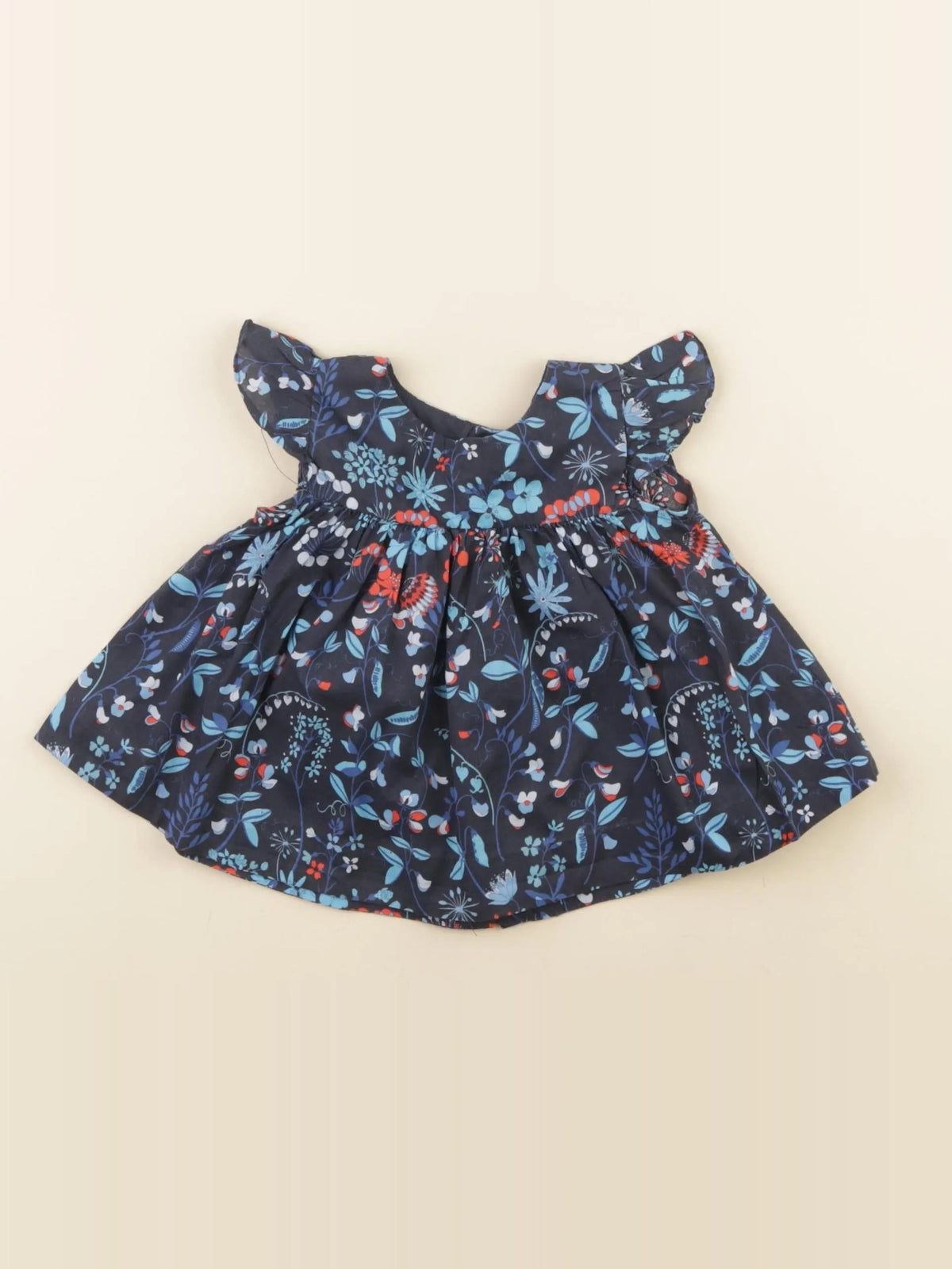 Jacadi - blouse bleu - 6 mois