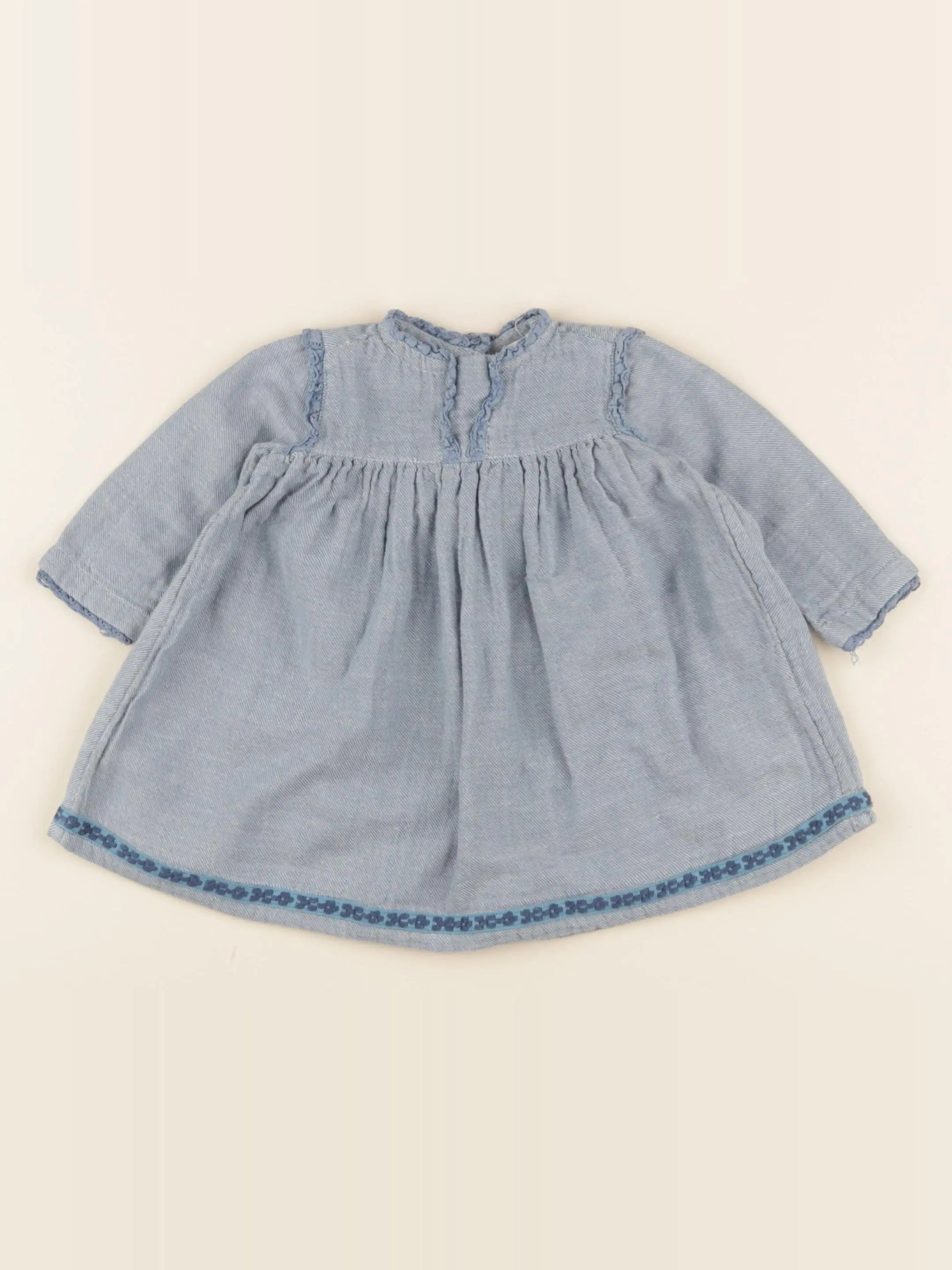 Arsène et les pipelettes - robe bleu - 6 mois