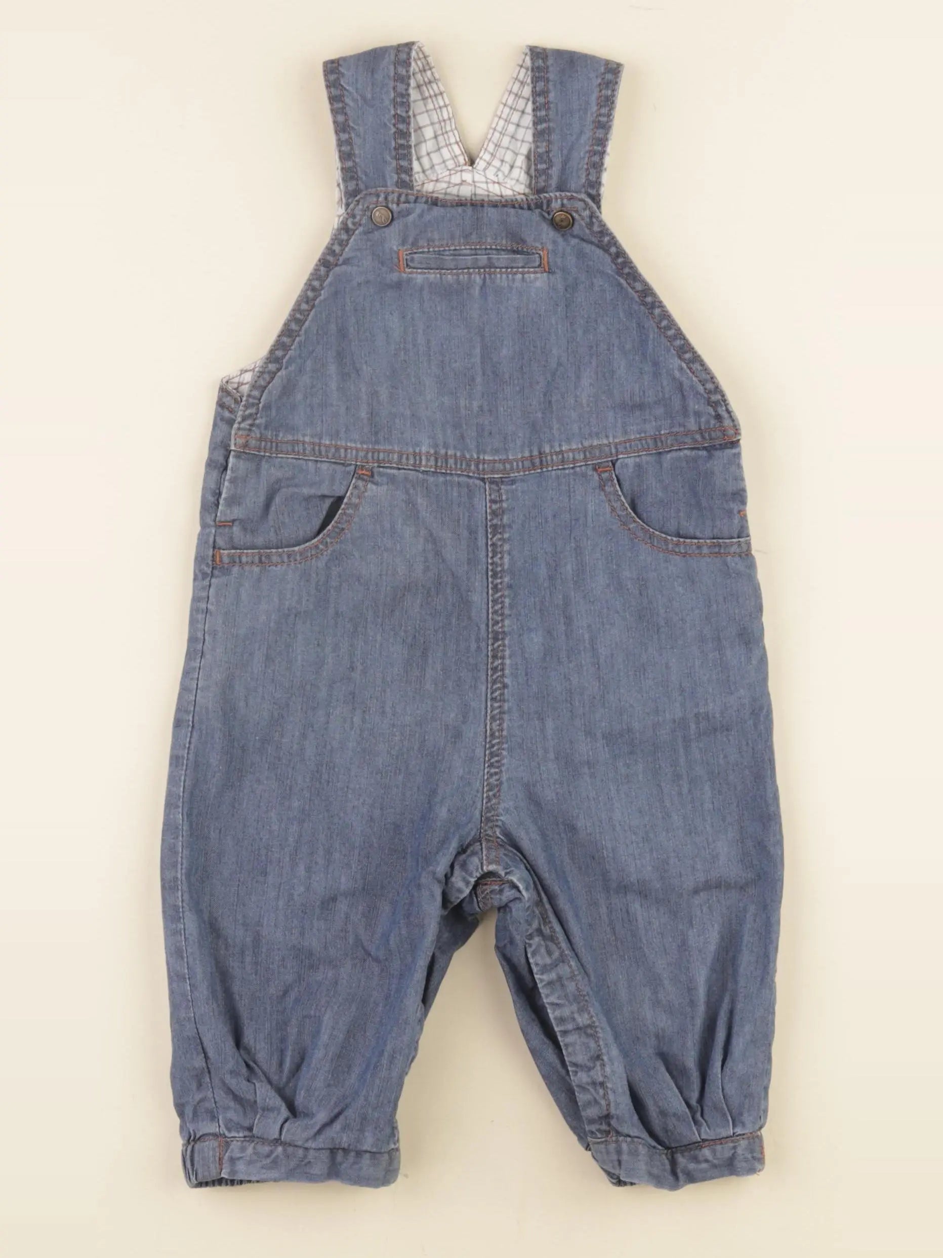 Jacadi - salopette doublé bleu - 12 mois