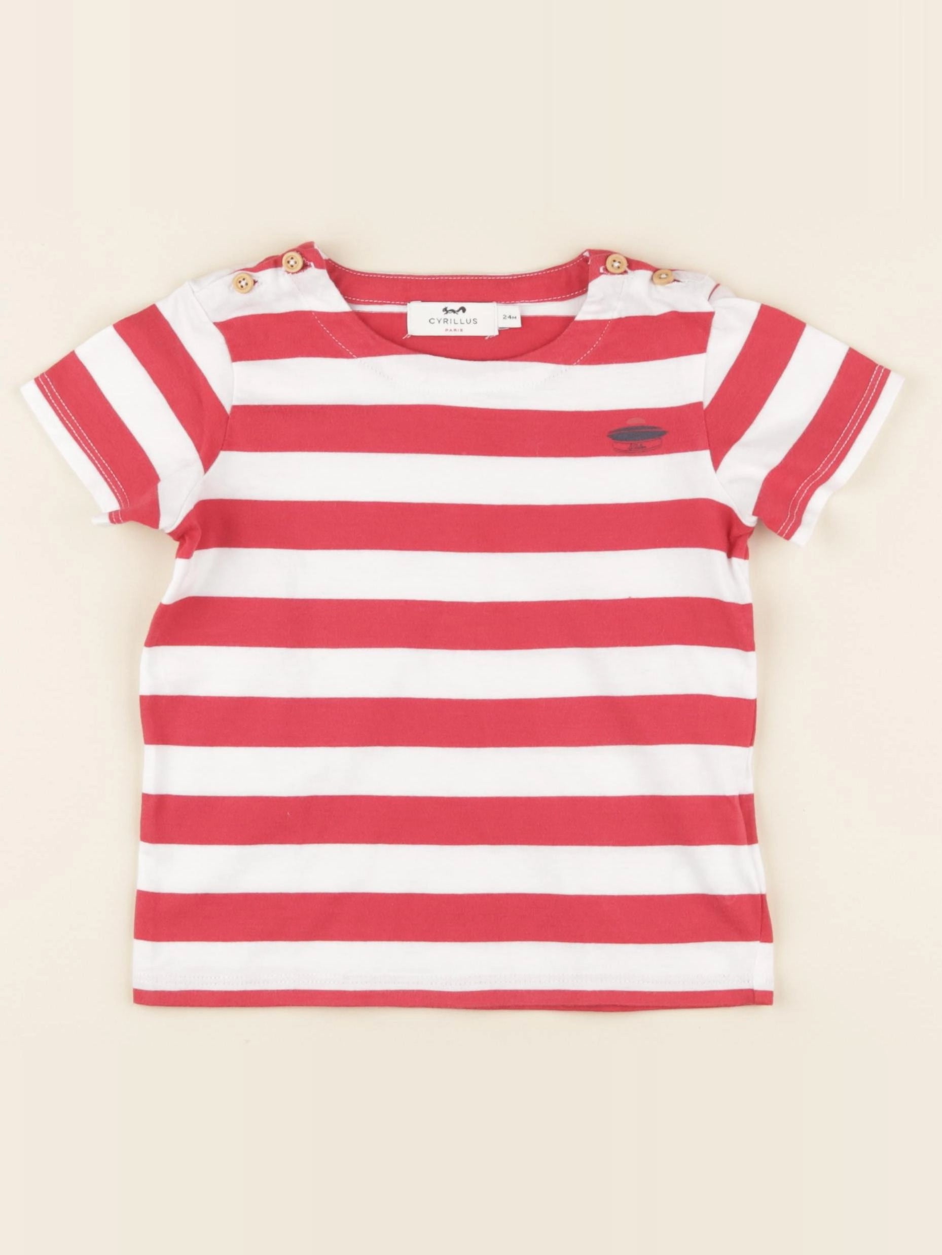 Cyrillus - tee-shirt rouge - 24 mois