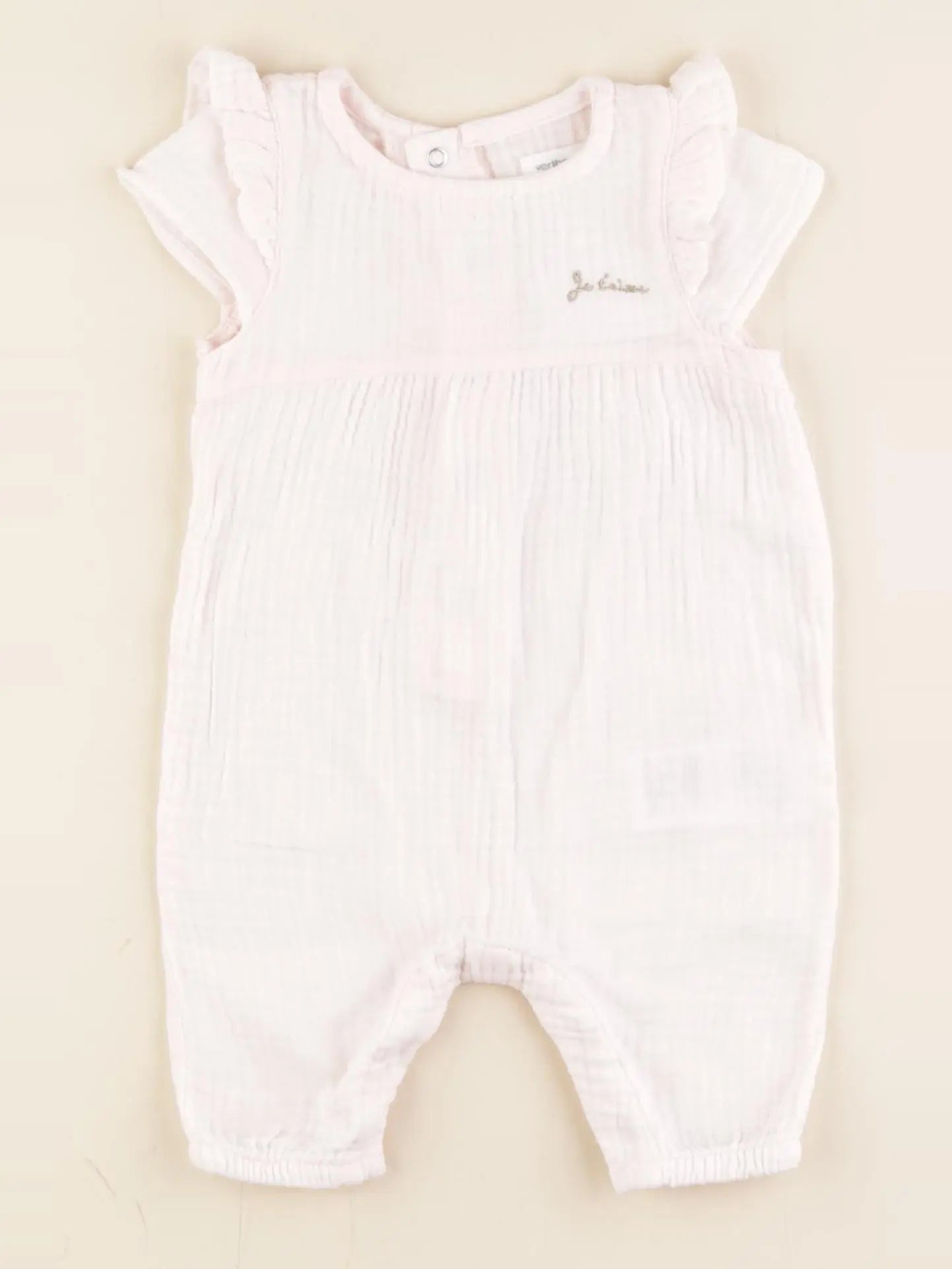 Vertbaudet - combinaison rose - 1 mois