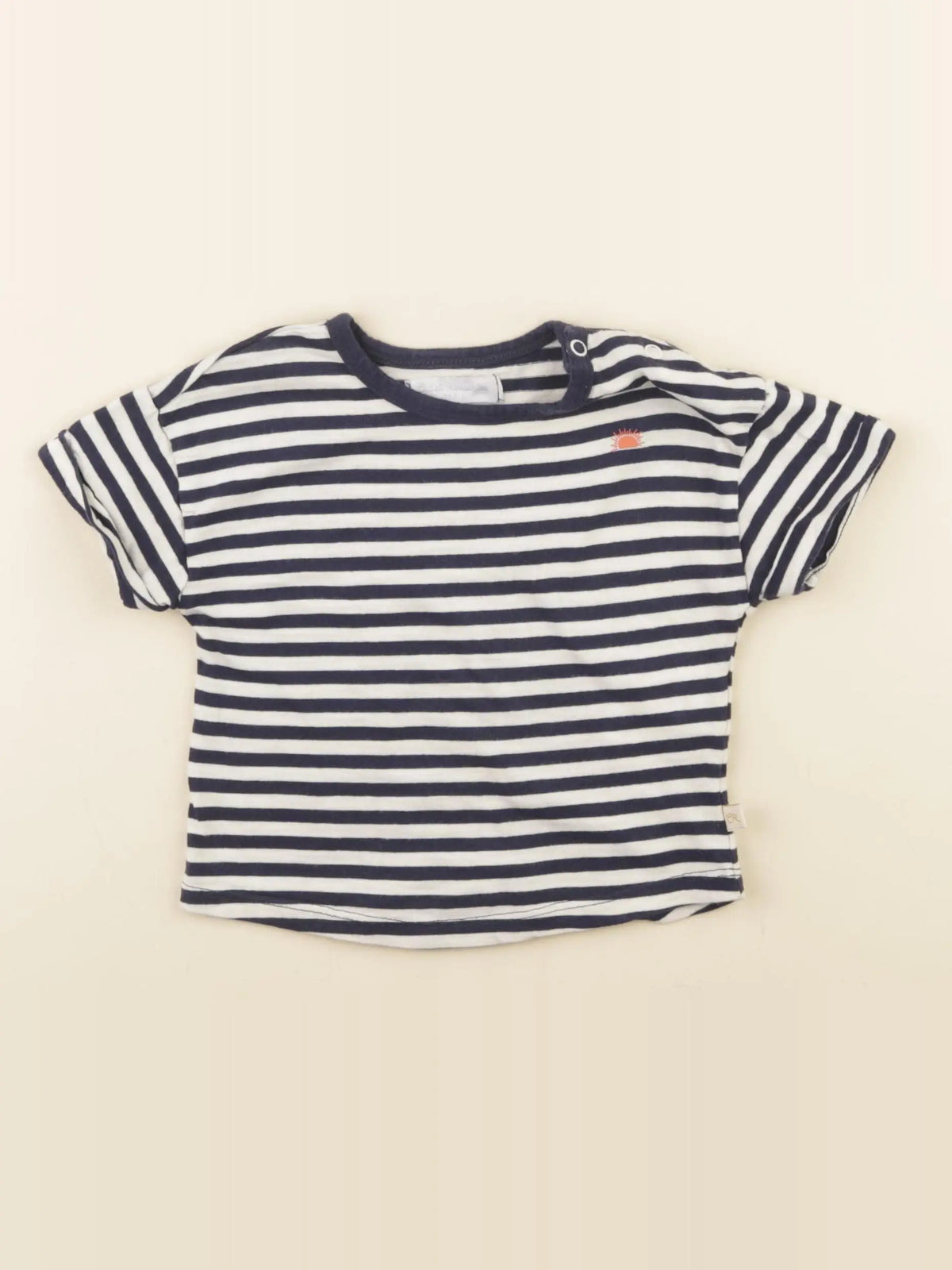 Cadet Rousselle - tee-shirt bleu, blanc - 12 mois