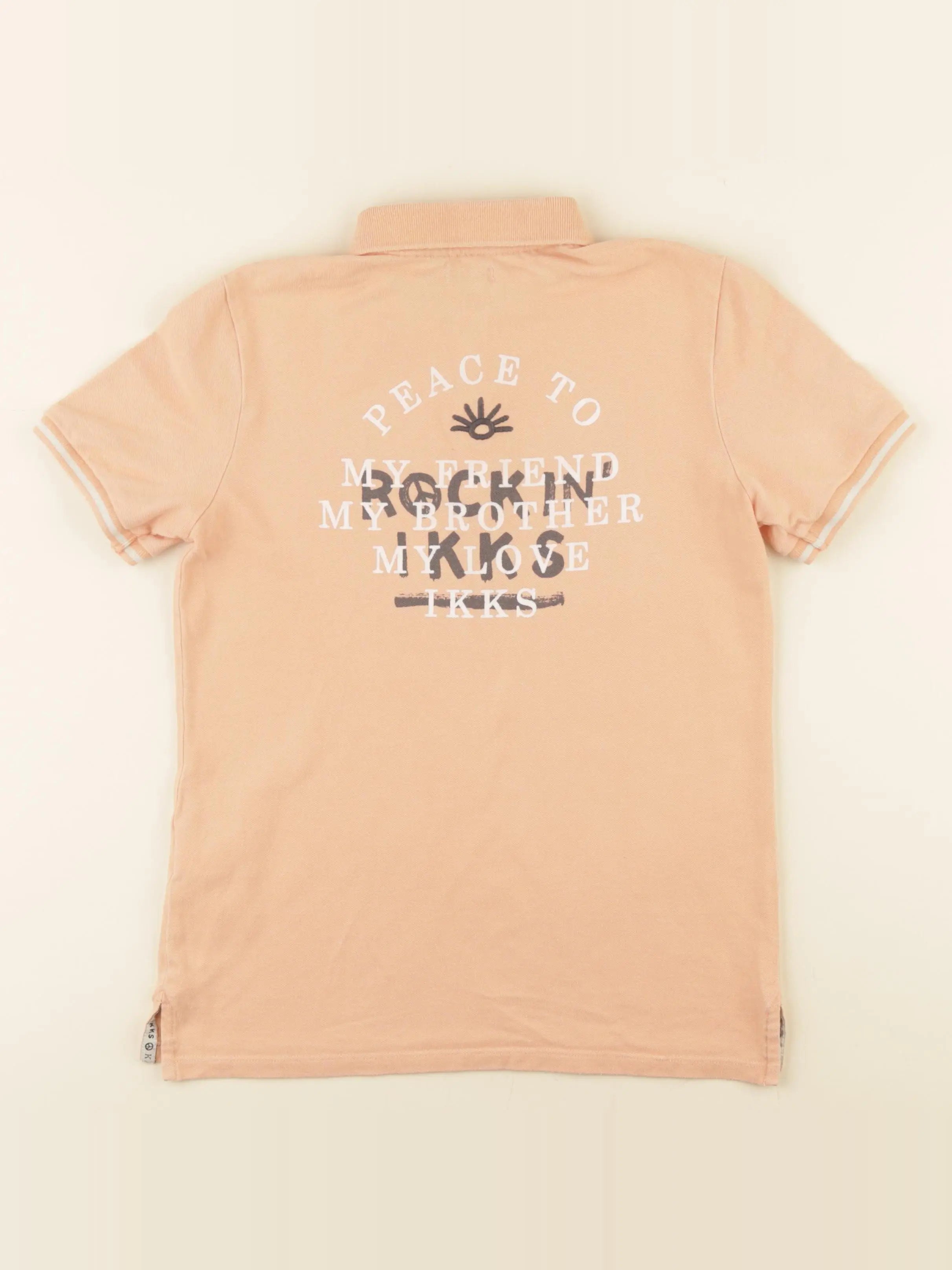 IKKS - polo imprimé au dos orange - 10 ans