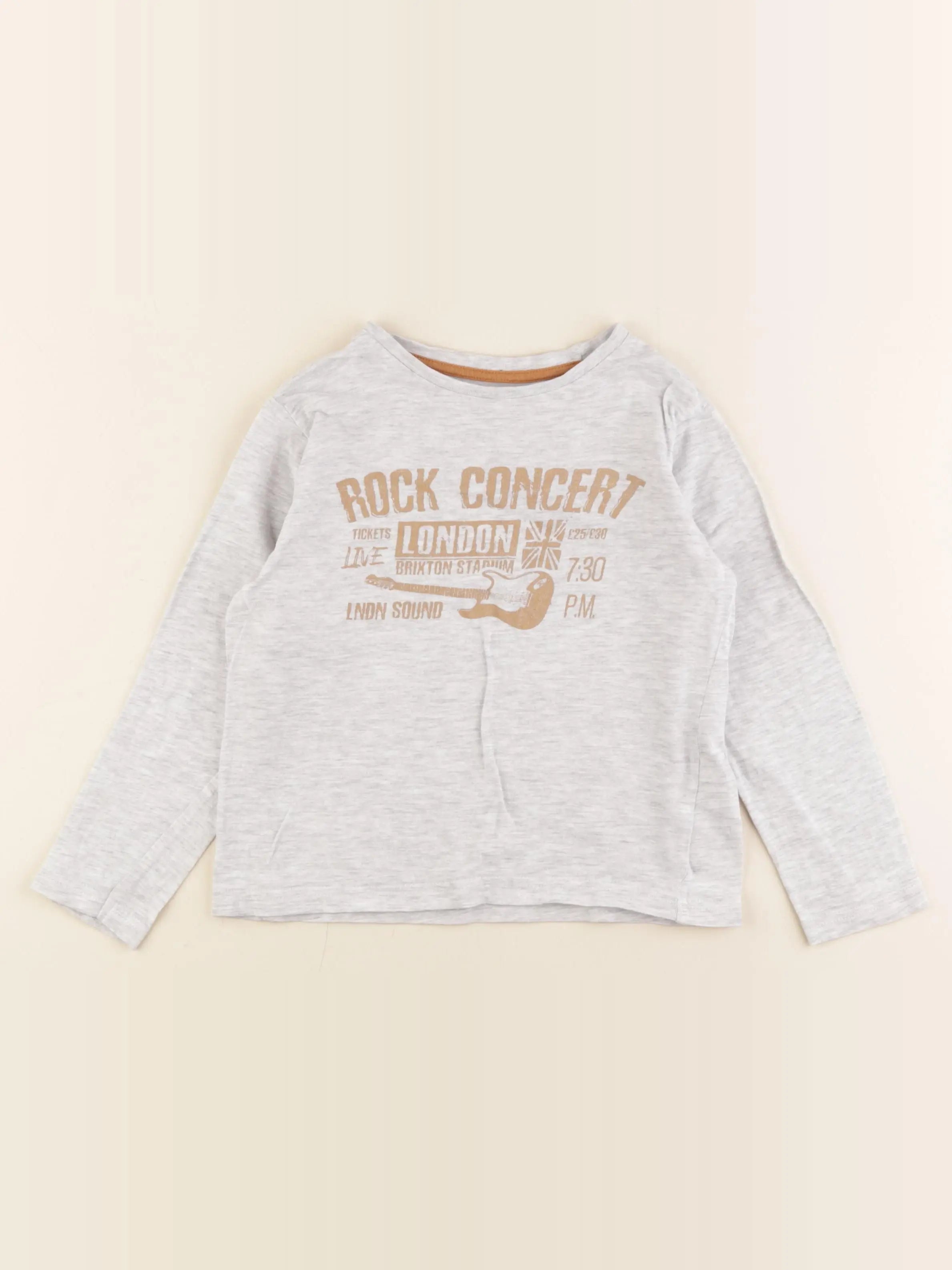 Vertbaudet - tee-shirt gris - 5 ans