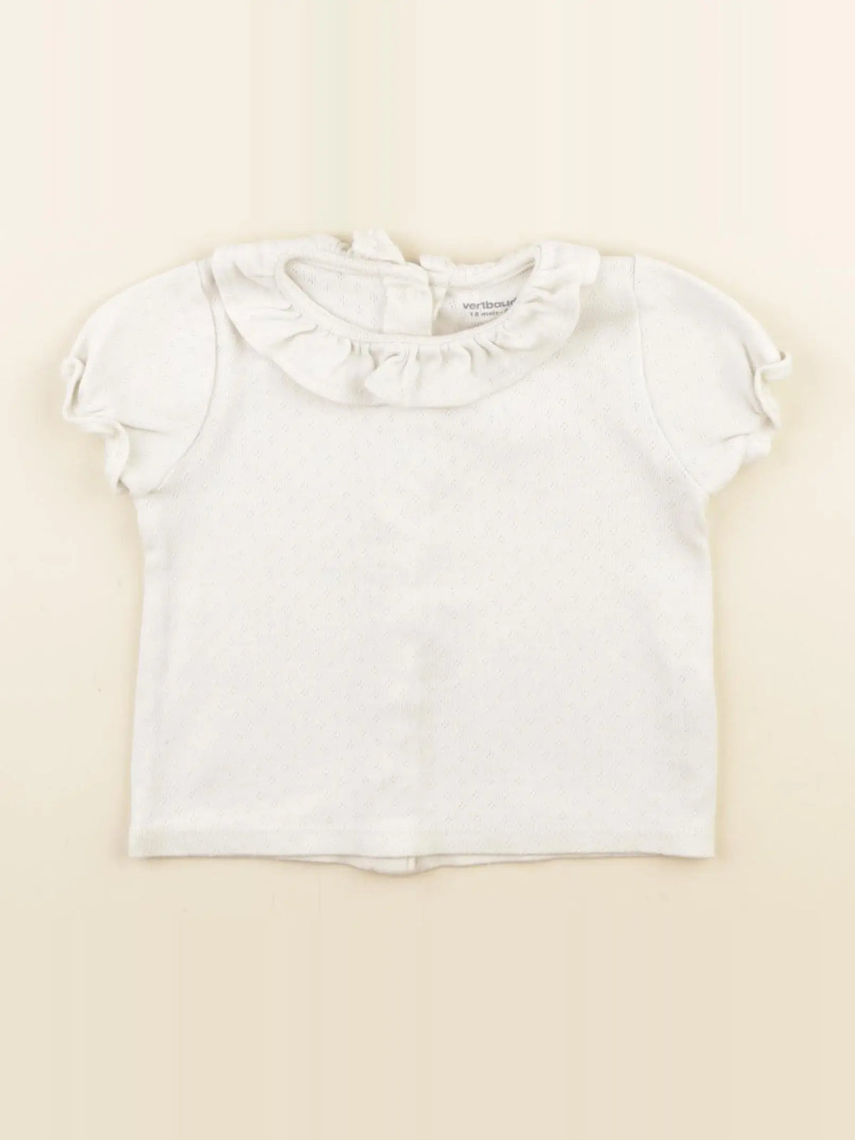Vertbaudet - tee-shirt beige - 18 mois