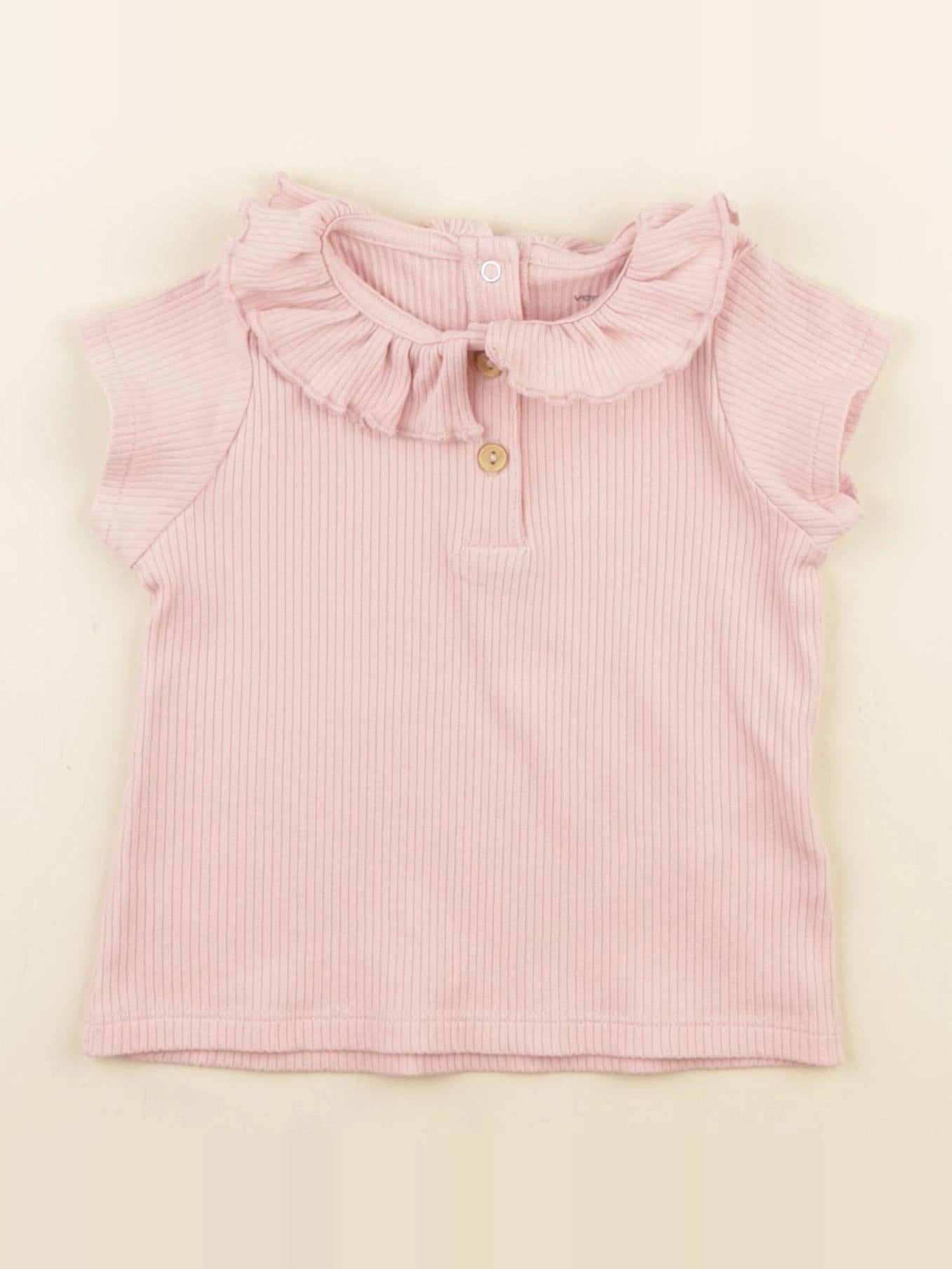 Vertbaudet - tee-shirt rose - 18 mois