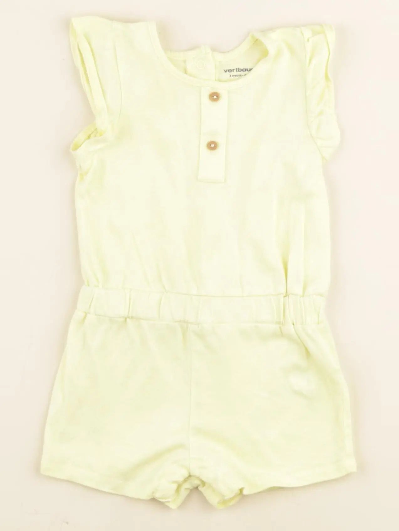 Vertbaudet - combinaison jaune - 3 mois