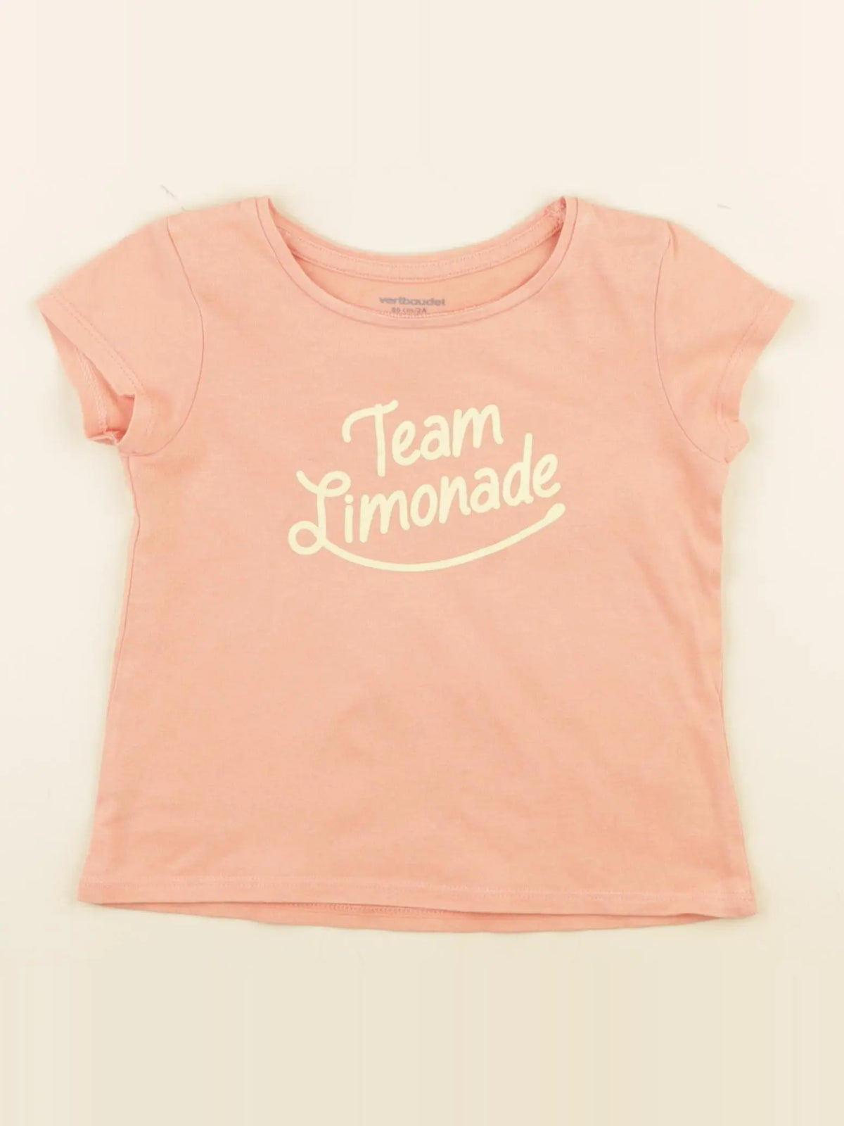 Vertbaudet - tee-shirt rose - 2 ans
