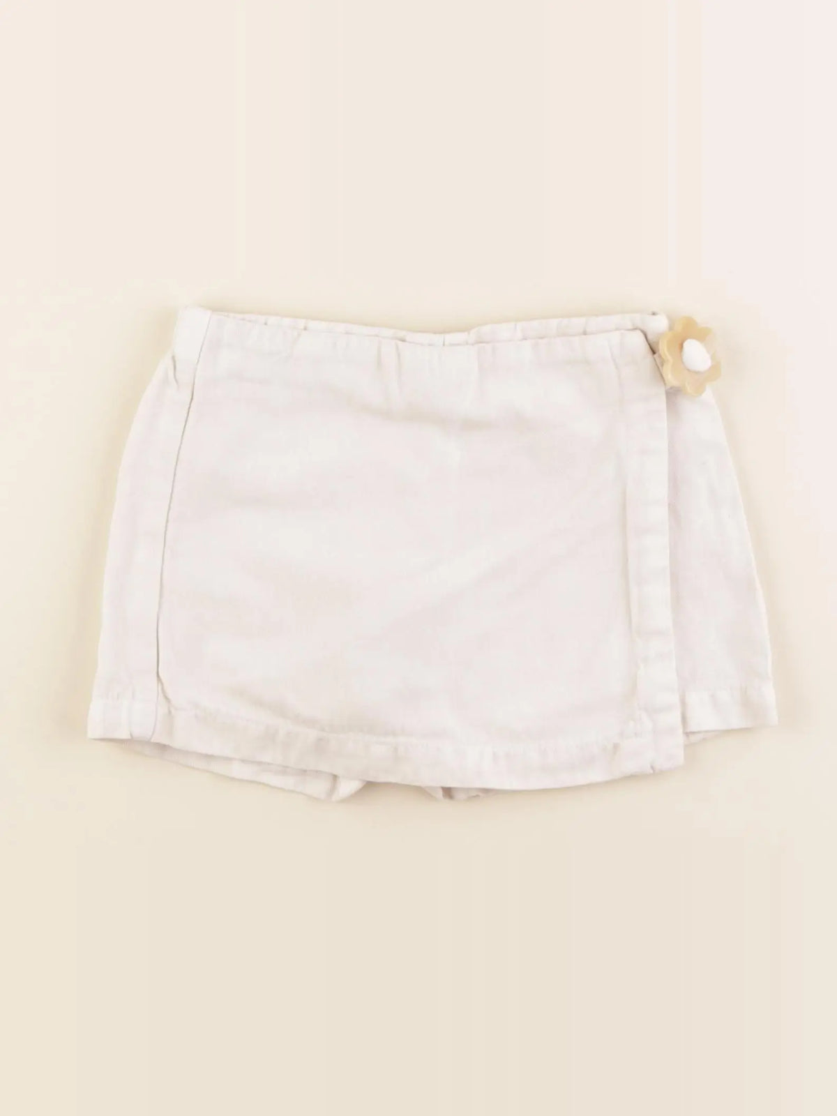 Zara - jupe short beige - 18/24 mois