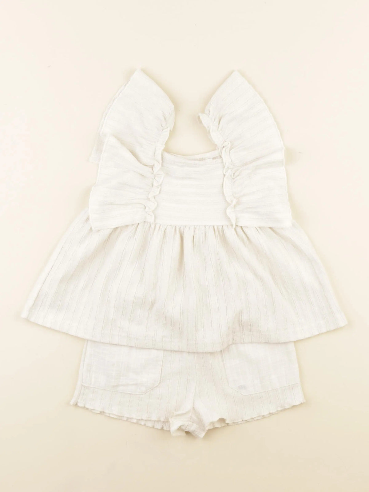 Zara - ensemble beige - 12/18 mois