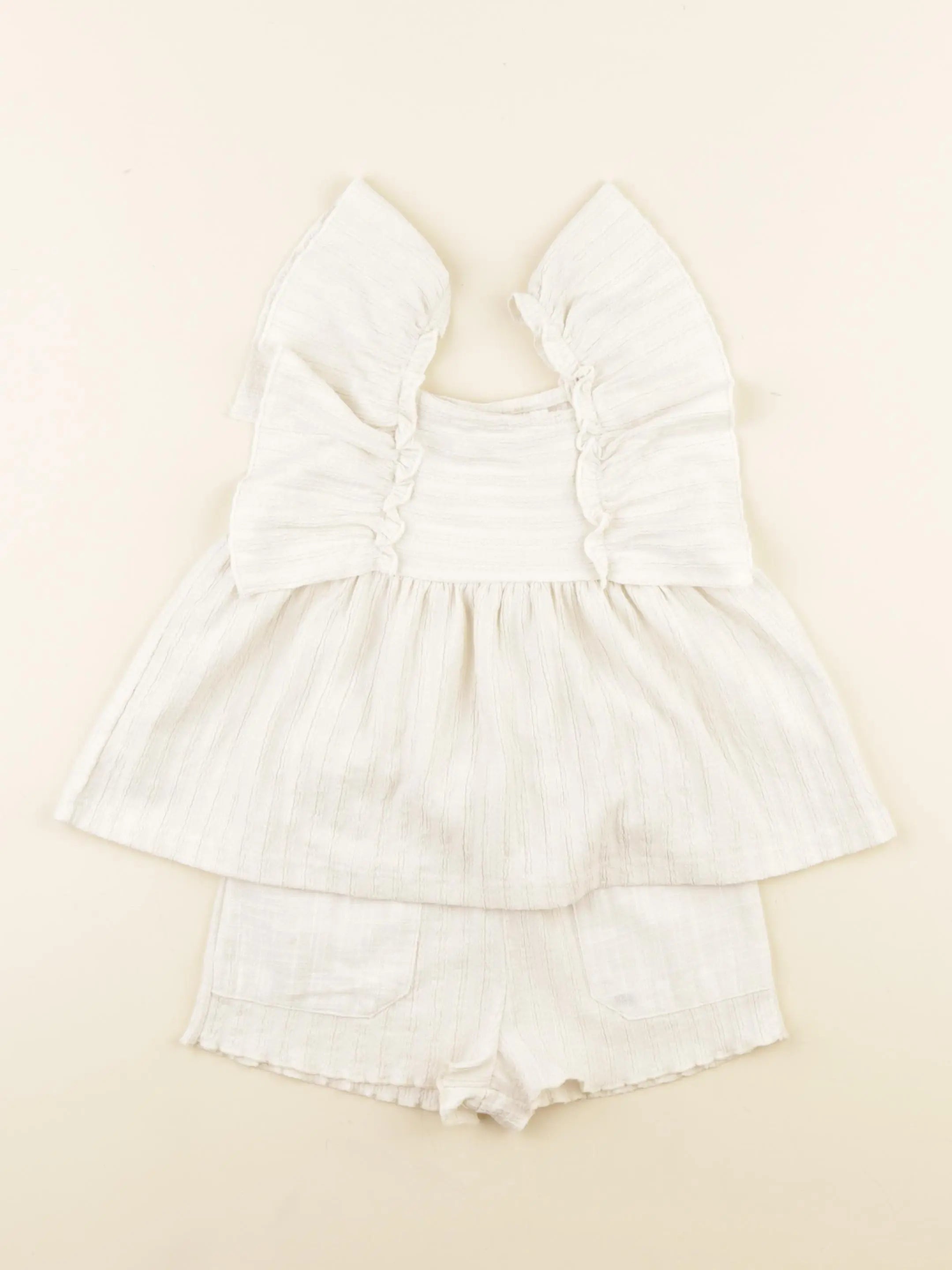 Zara - ensemble beige - 12/18 mois