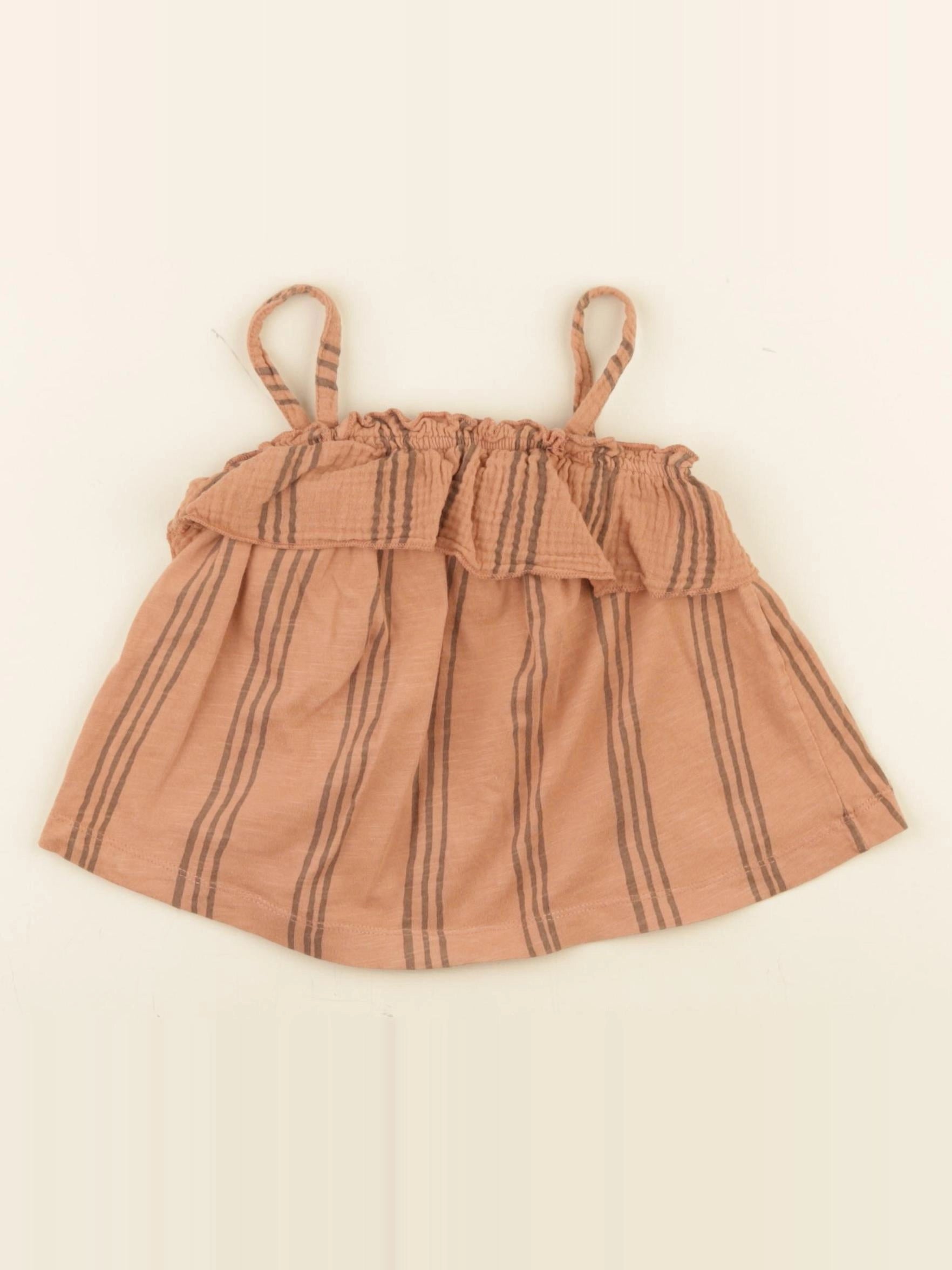 Zara - débardeur marron - 12/18 mois