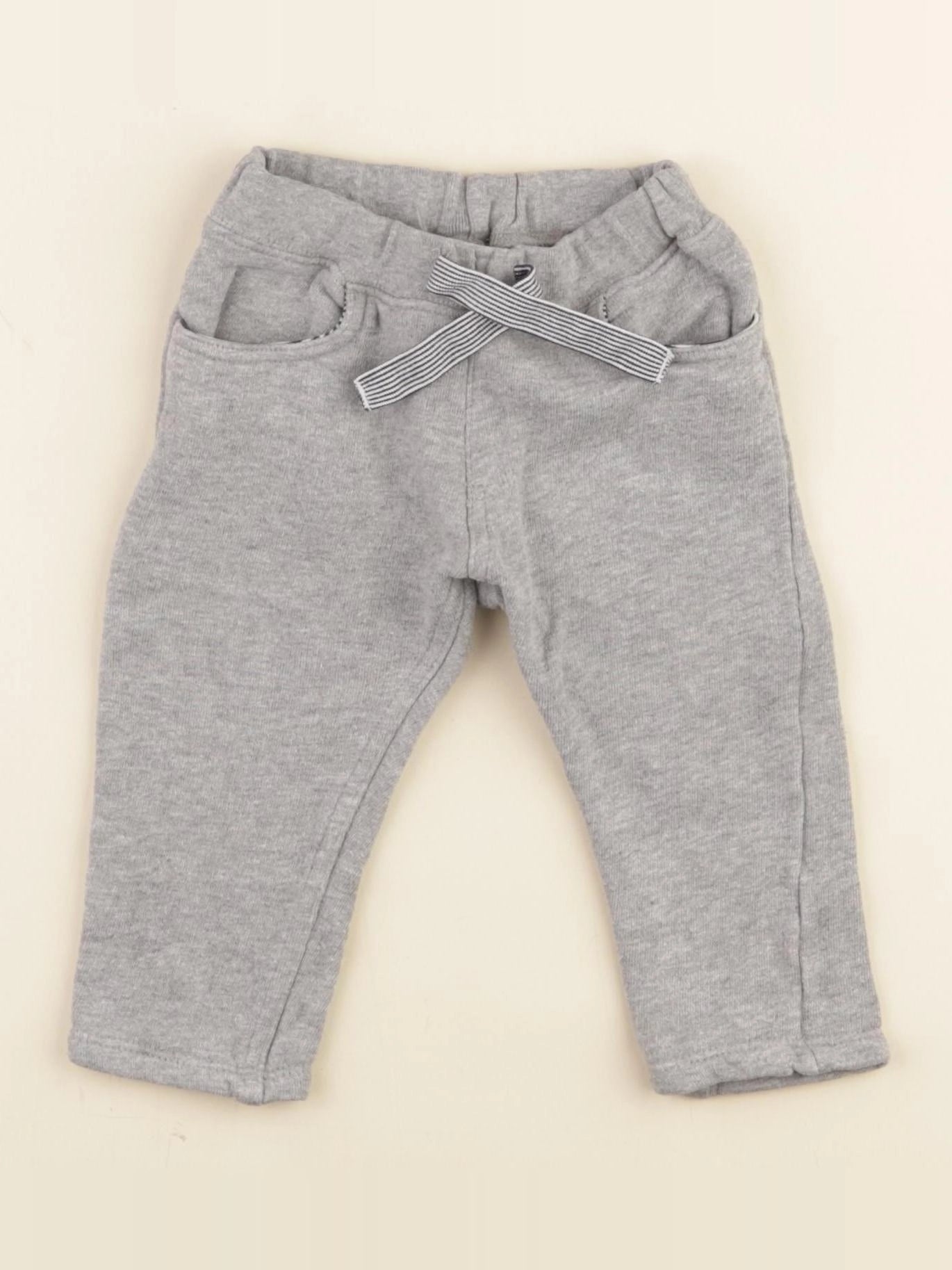 Petit Bateau - pantalon gris - 6 mois