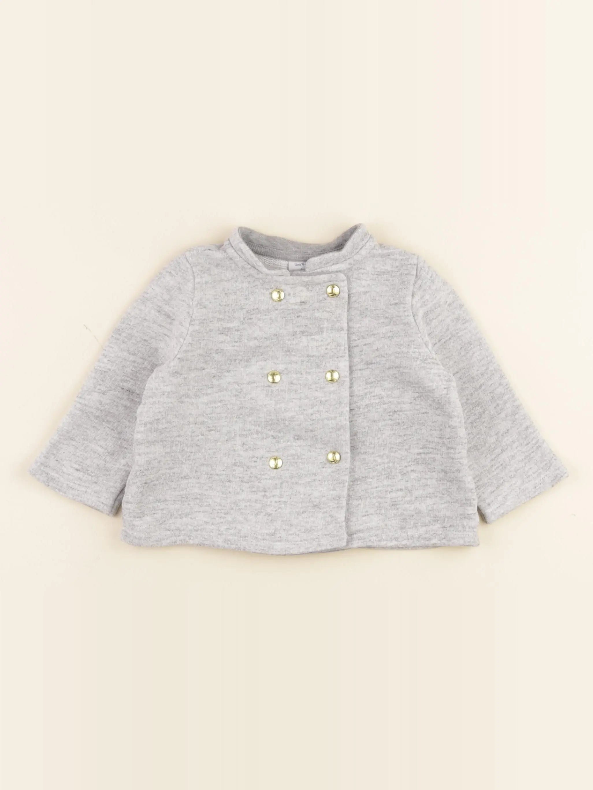 Petit Bateau - gilet gris - 12 mois