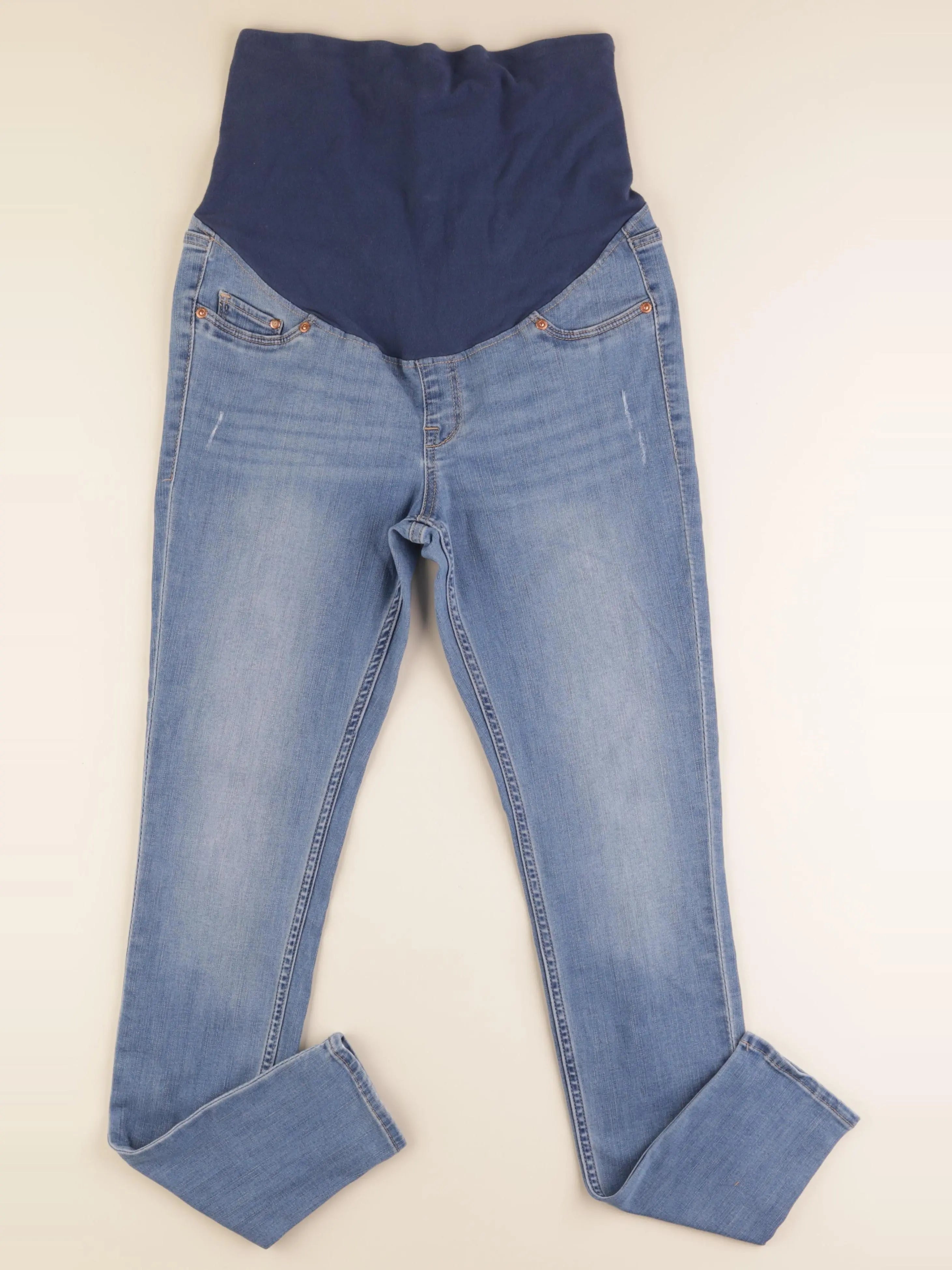 H&M - jean grossesse bleu - m